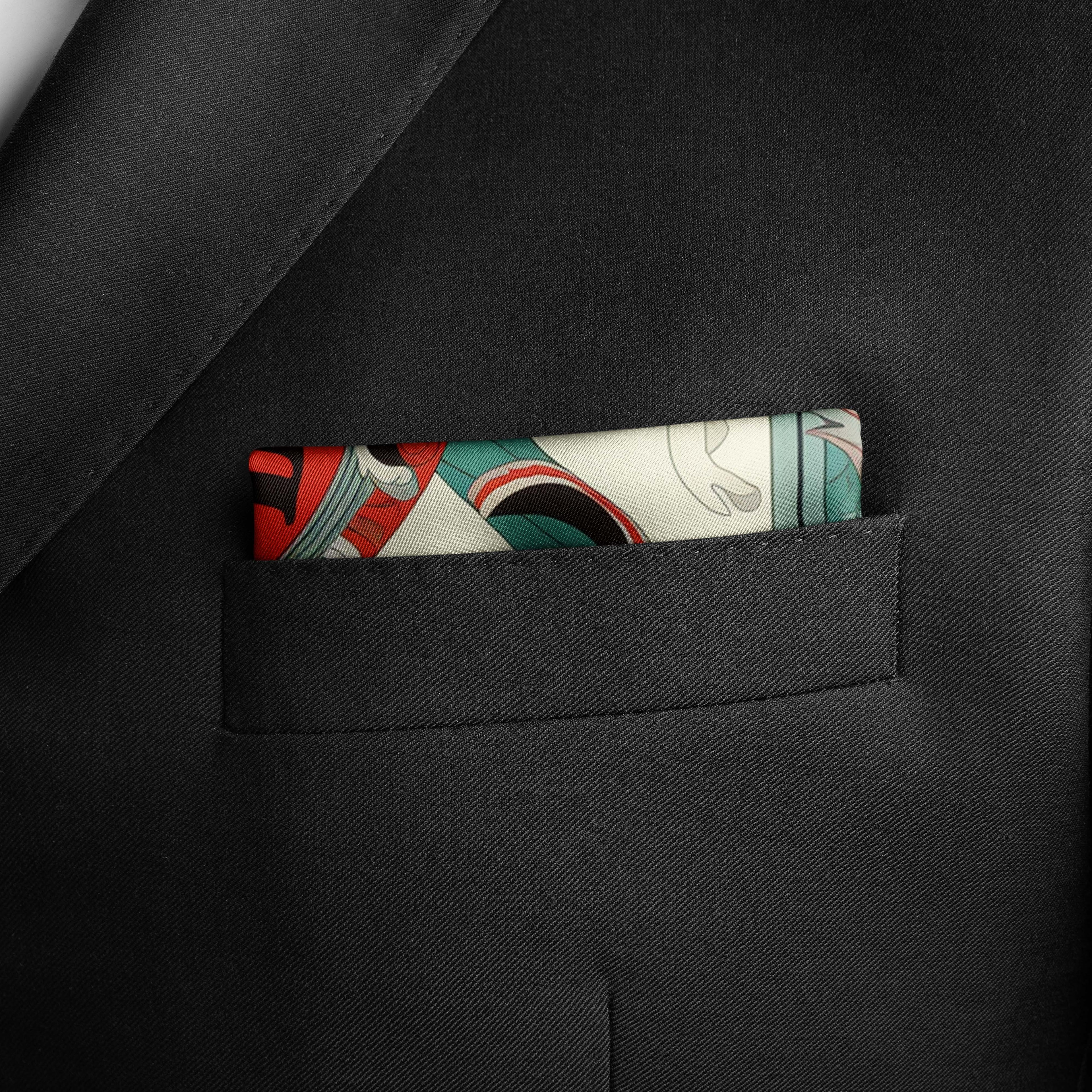 VINTAGE SOUTHWESTERN SILK POCKET SQUARE