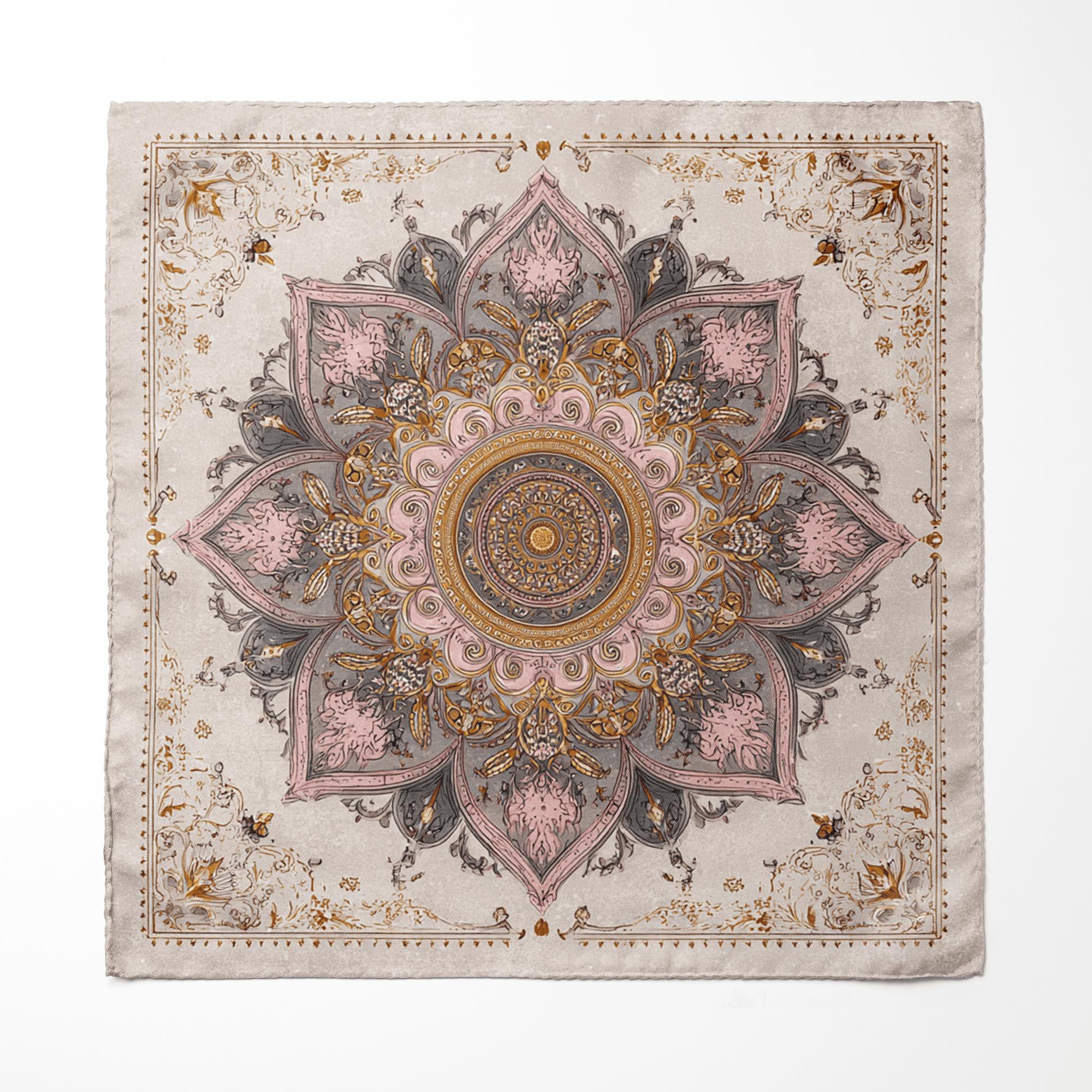 ROSABELLA SILK ASCOT AND POCKET SQUARE SET – PREMIUM COLLECTION