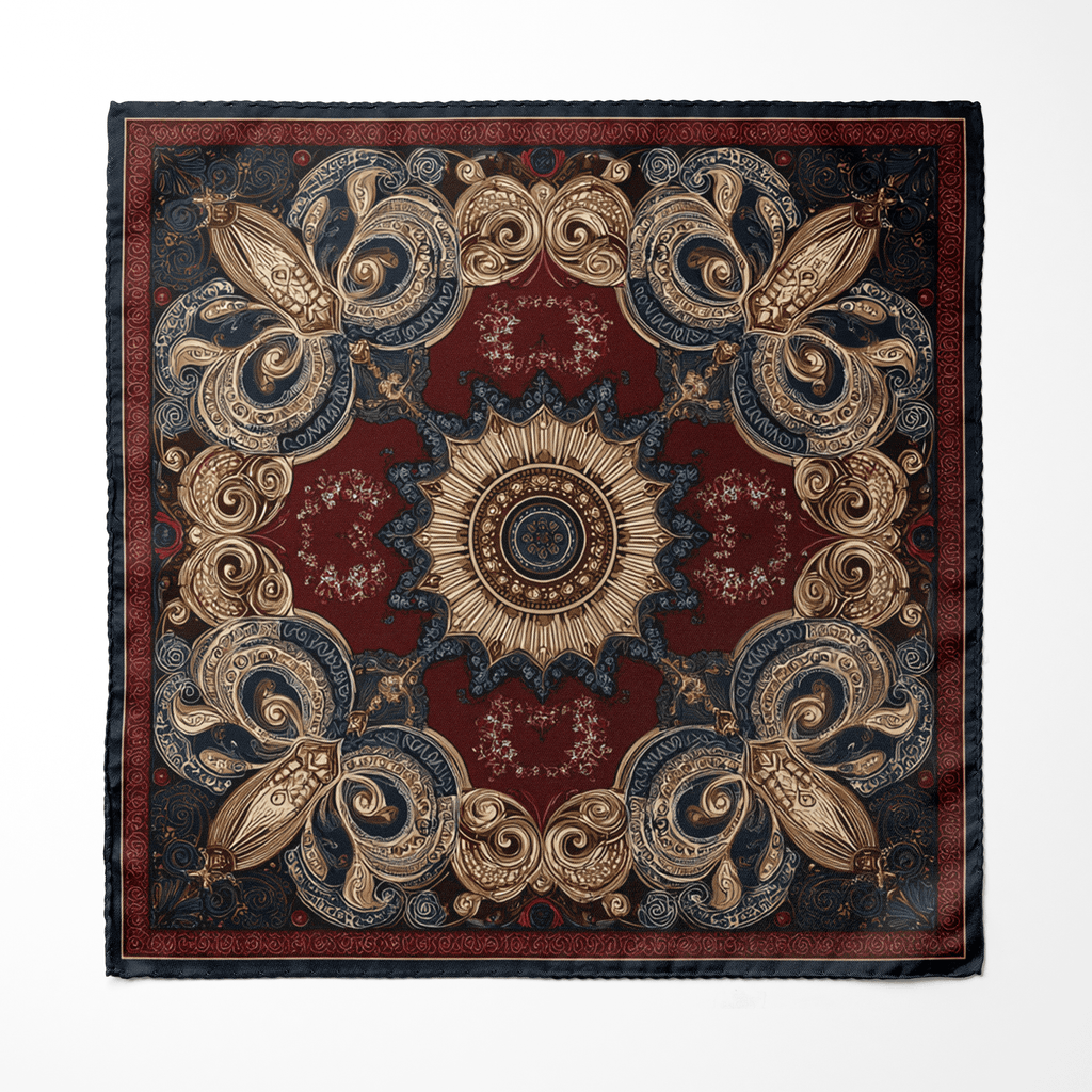 SOLARE SILK ASCOT AND POCKET SQUARE SET – PREMIUM COLLECTION