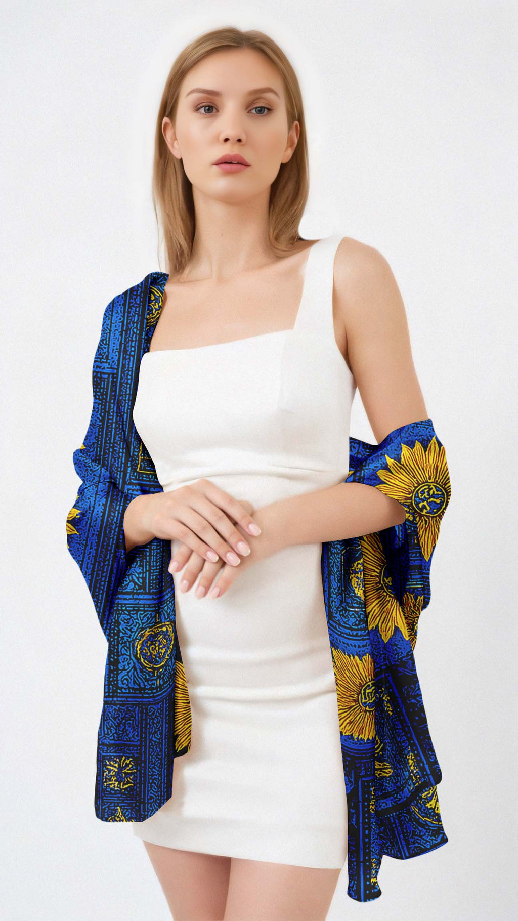 LOGOSE SILK LONG LADIES SCARF