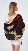 FLORAL OF ANIMAL SILK LONG LADIES SCARF