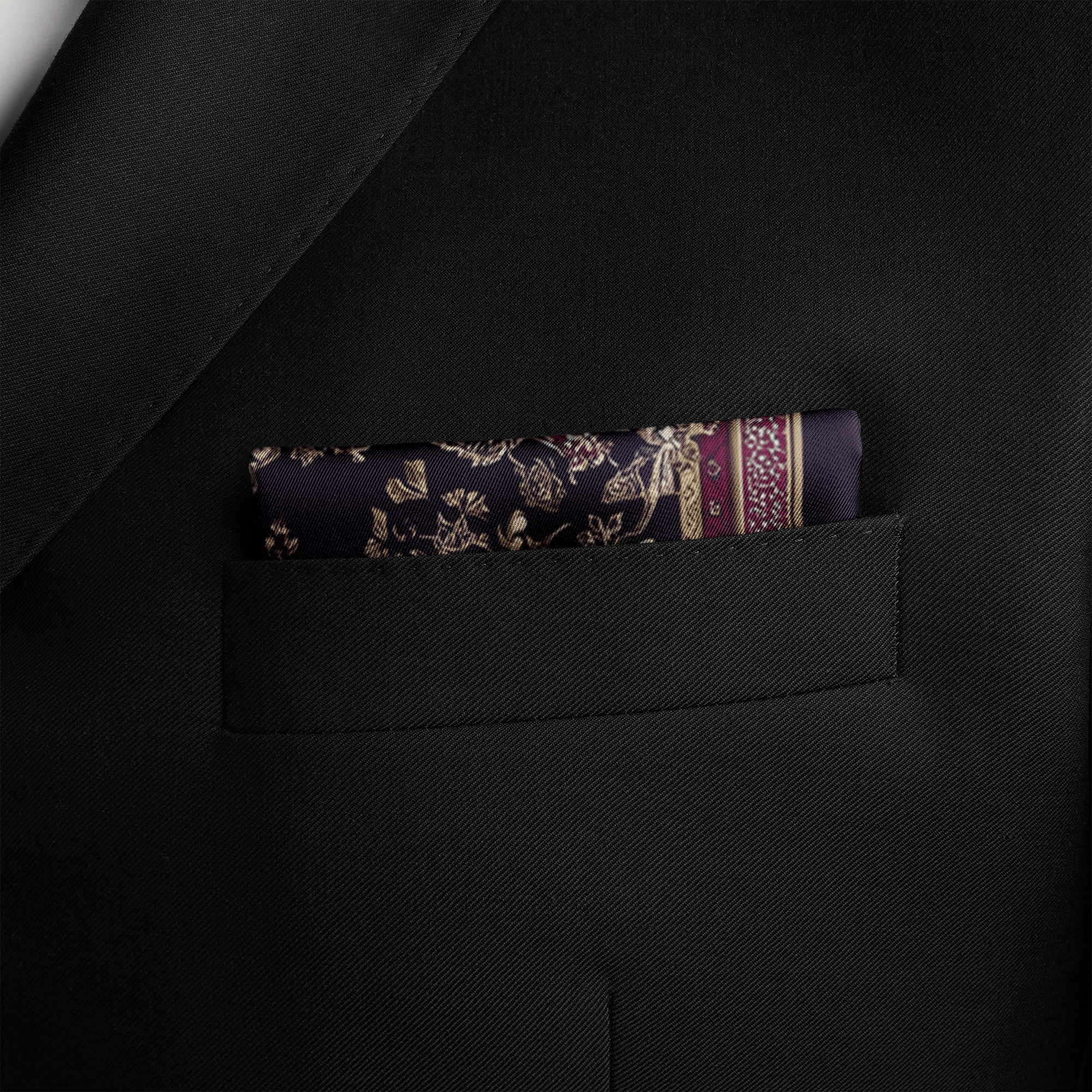 NOCTURNE SILK POCKET SQUARE