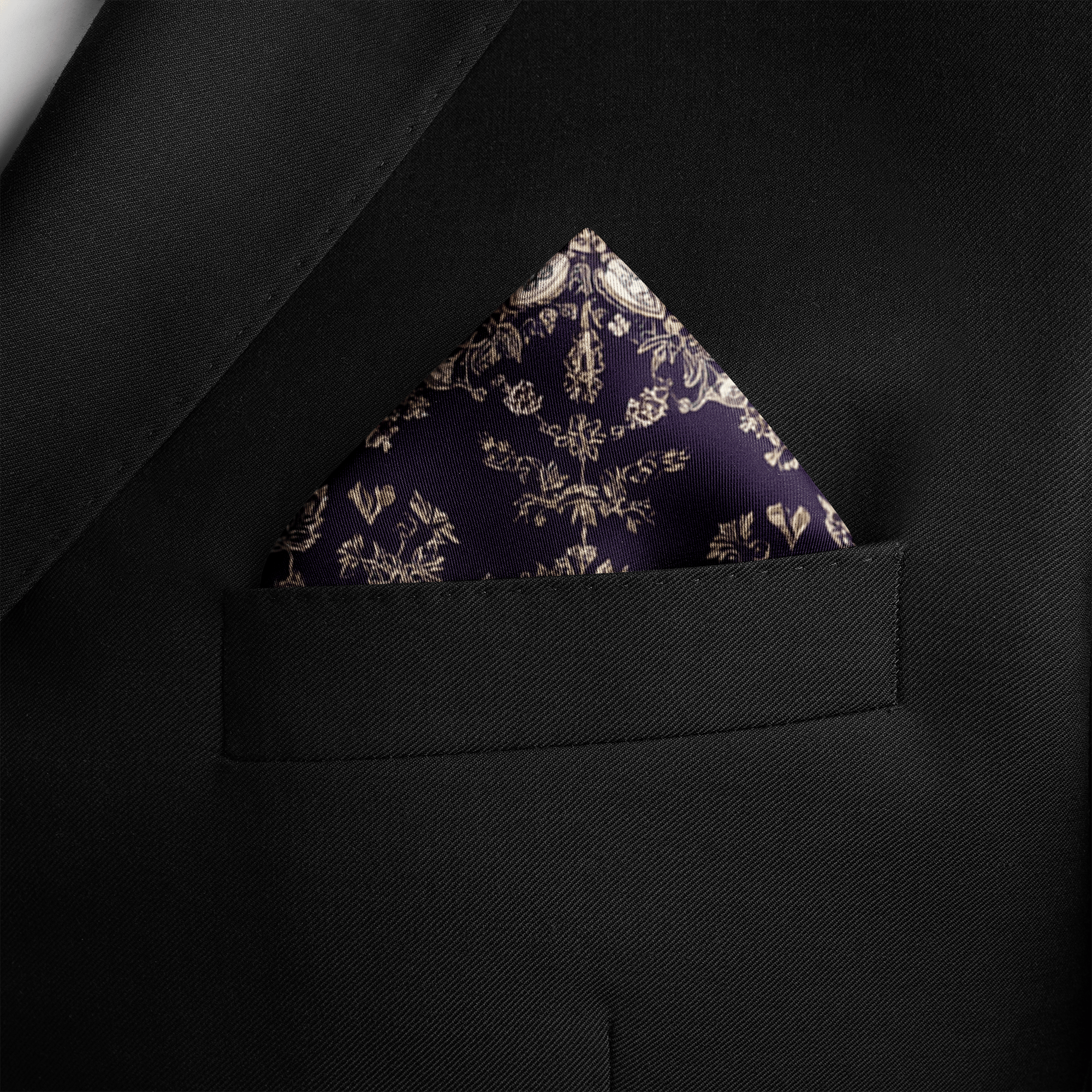 NOCTURNE SILK POCKET SQUARE