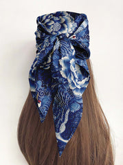 ALEXANDER CHINOISERIE SILK HEAD SCARF