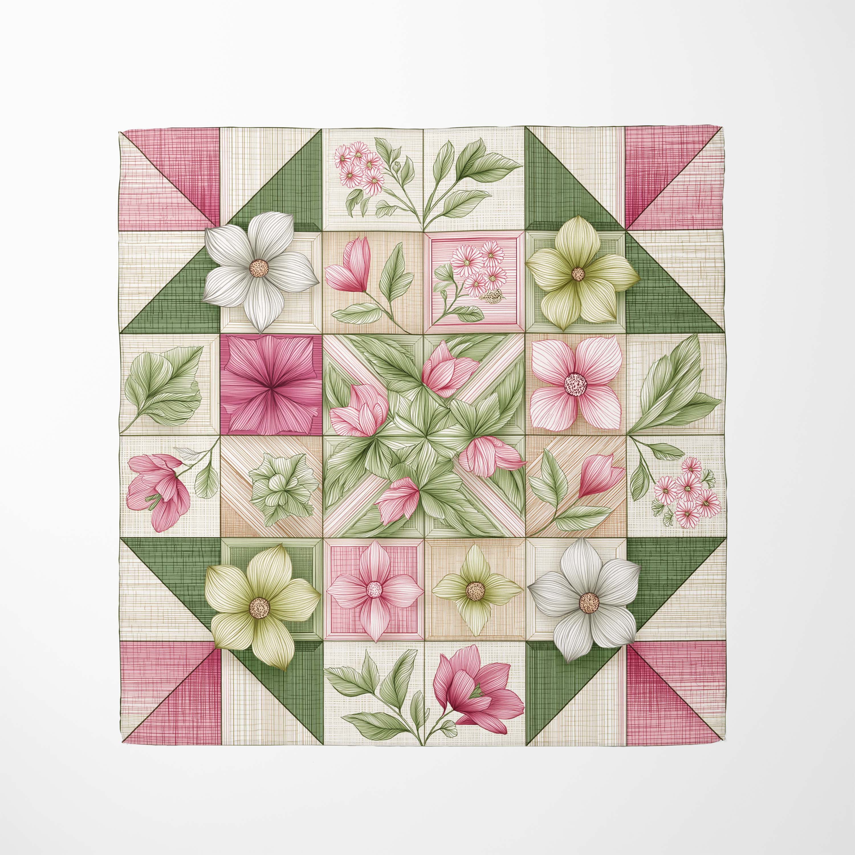 PASTEL BOTANICAL NECK SCARF