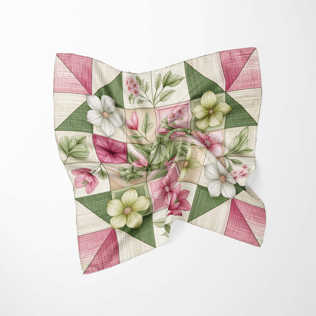 PASTEL BOTANICAL SILK BANDANA