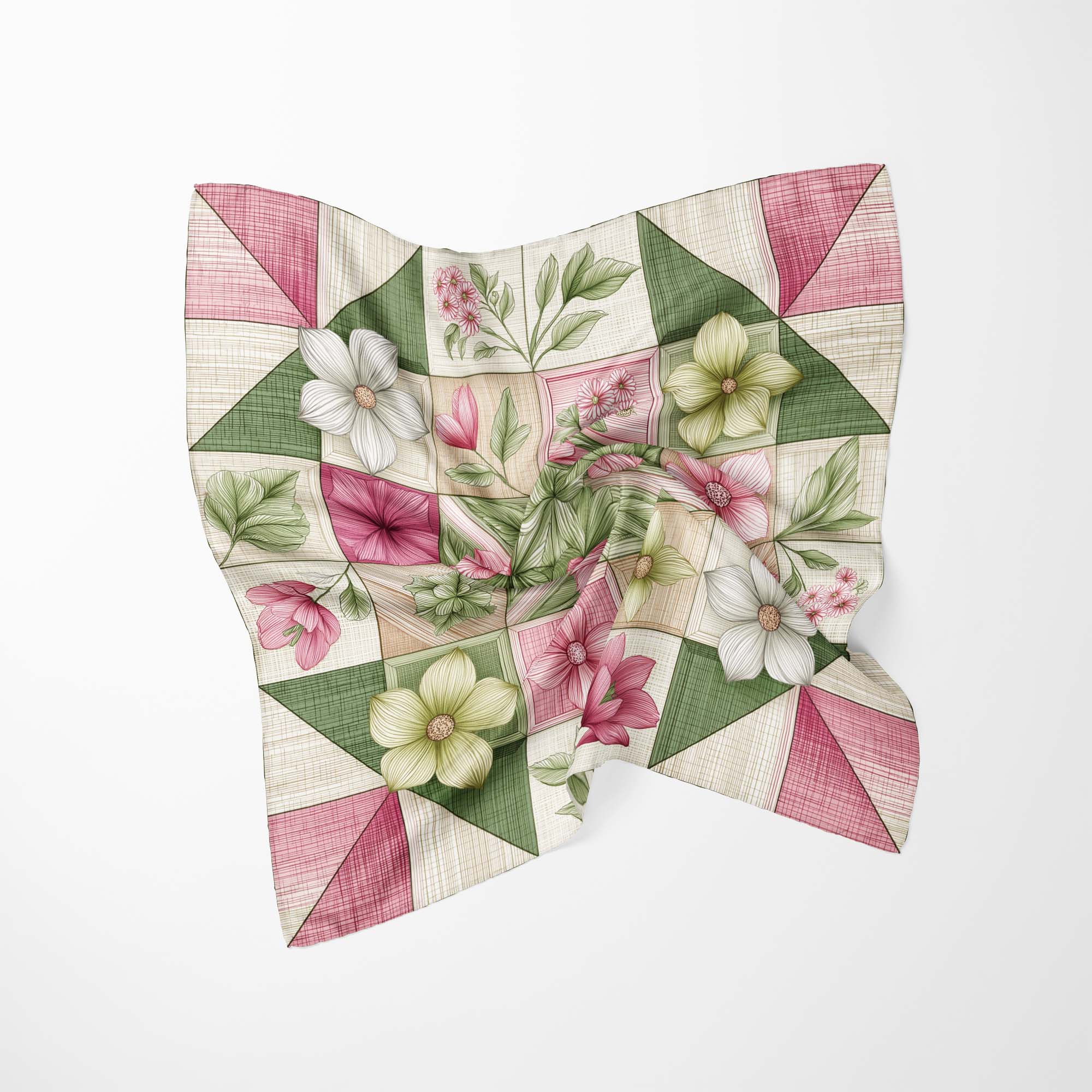 PASTEL BOTANICAL NECK SCARF