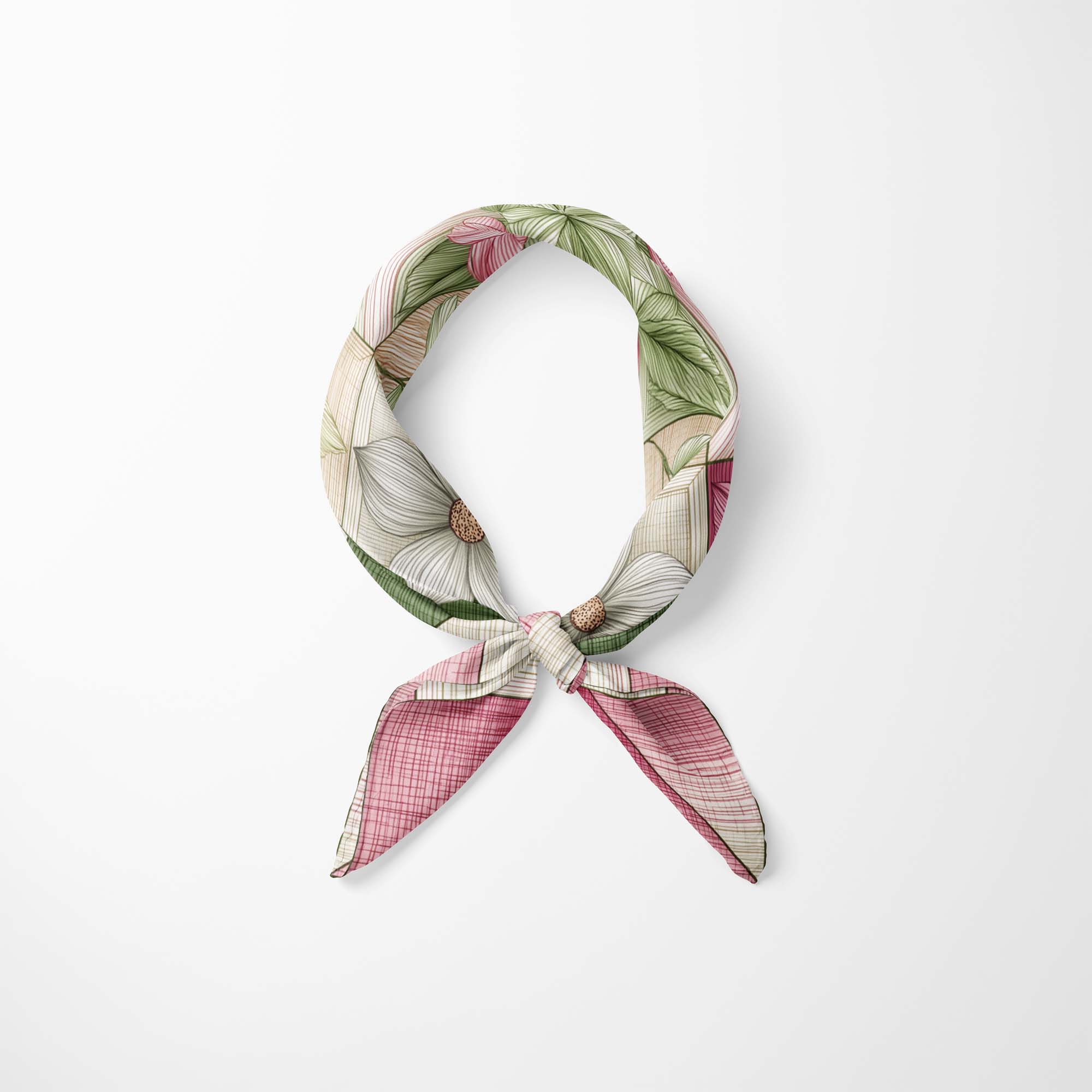 PASTEL BOTANICAL NECK SCARF