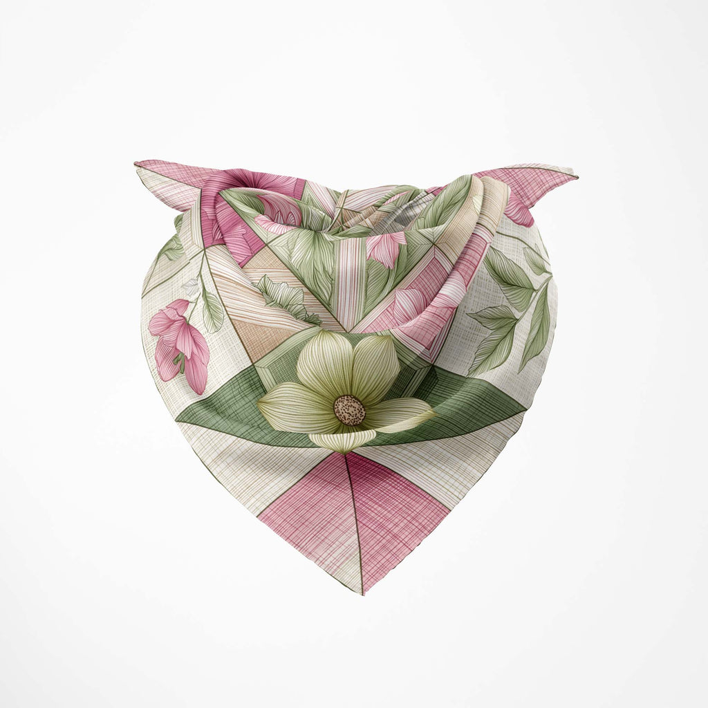 PASTEL BOTANICAL SILK BANDANA