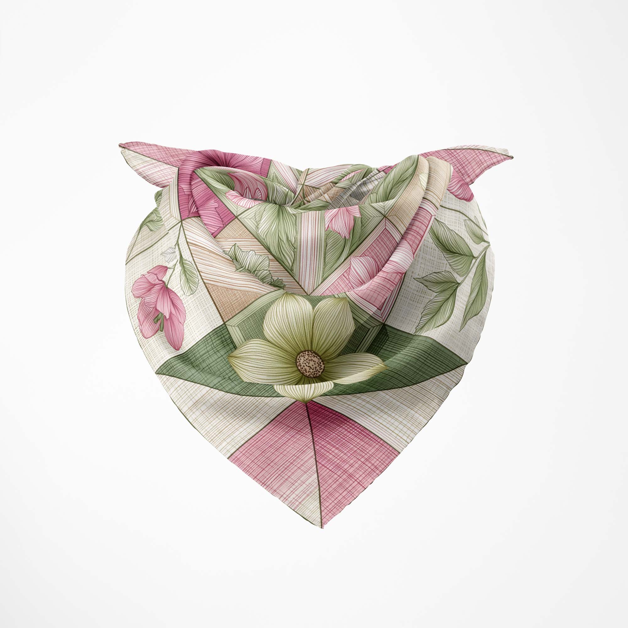 PASTEL BOTANICAL SILK BANDANA