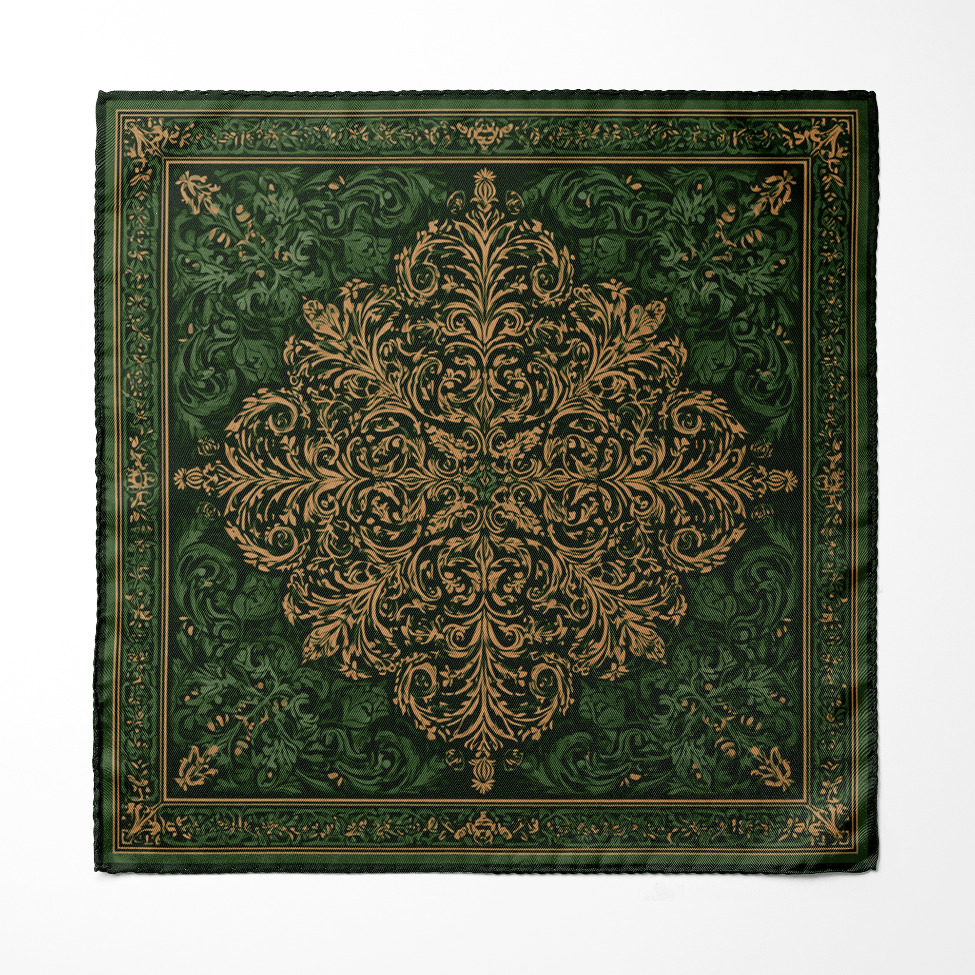 EMERALDINE SILK ASCOT AND POCKET SQUARE SET – PREMIUM COLLECTION