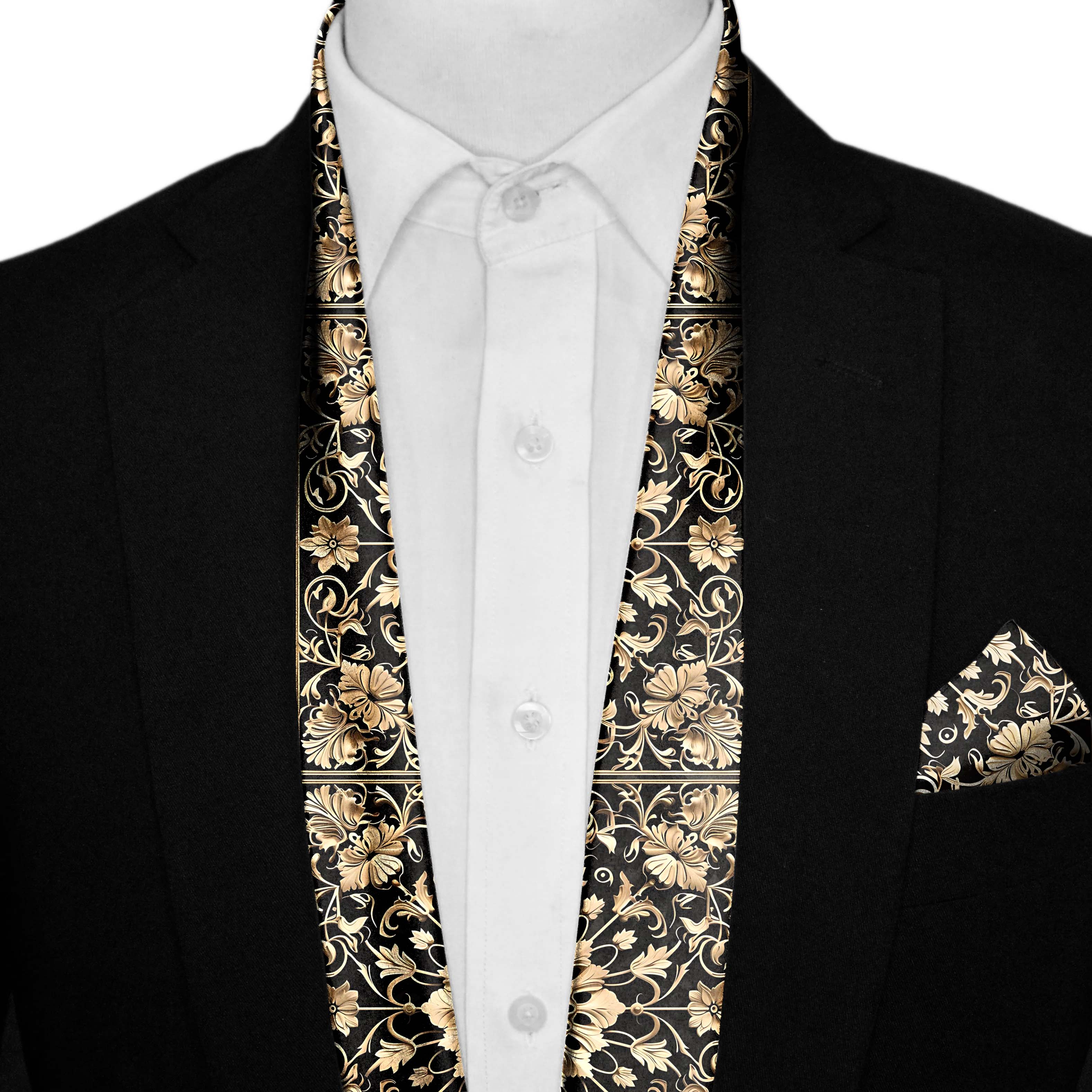MANDALA ART MEN SCARF AND POCKET SQUARE SET – PREMIUM COLLECTION