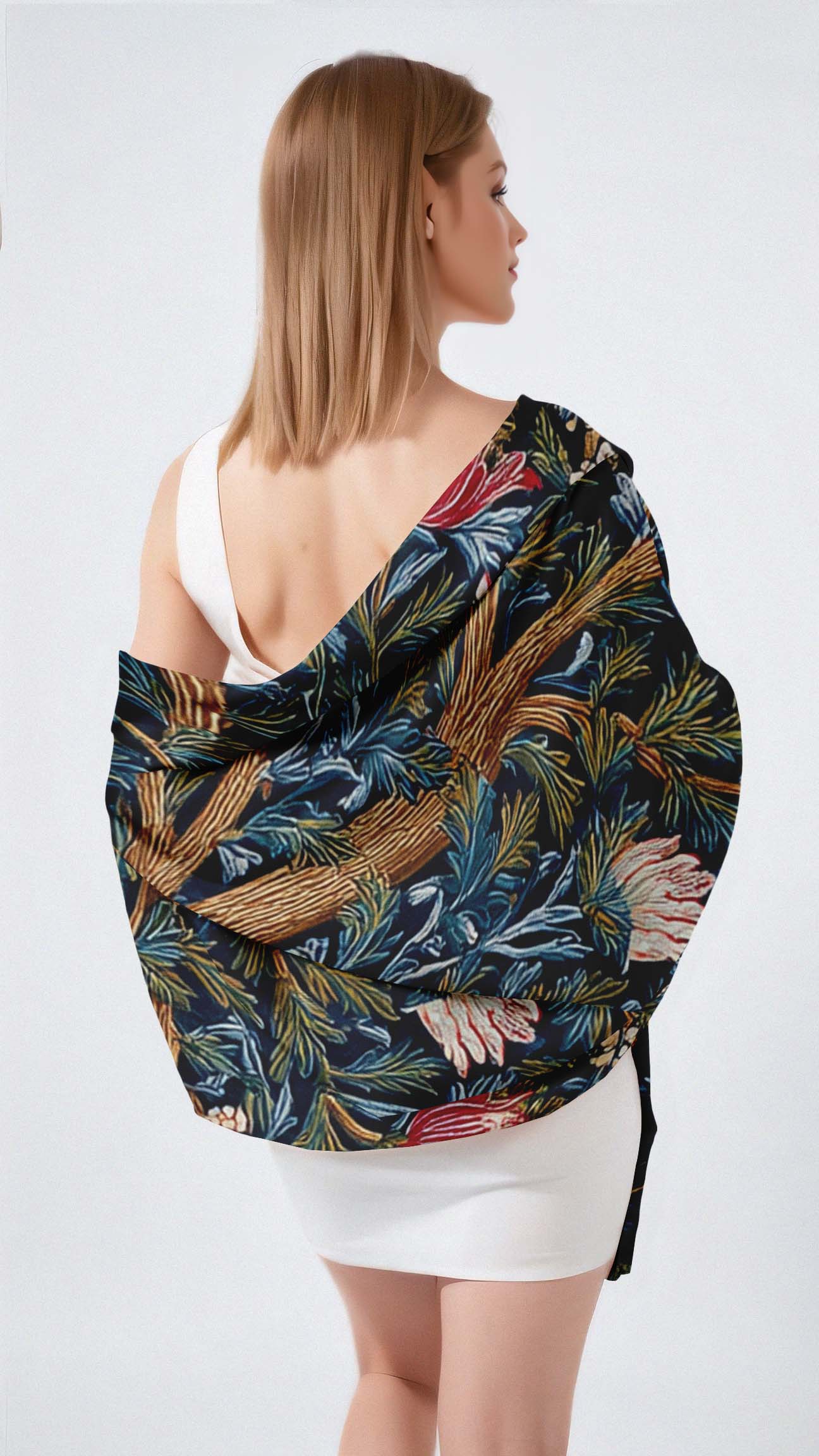 MORRIS MELSETTER SILK LONG LADIES SCARF