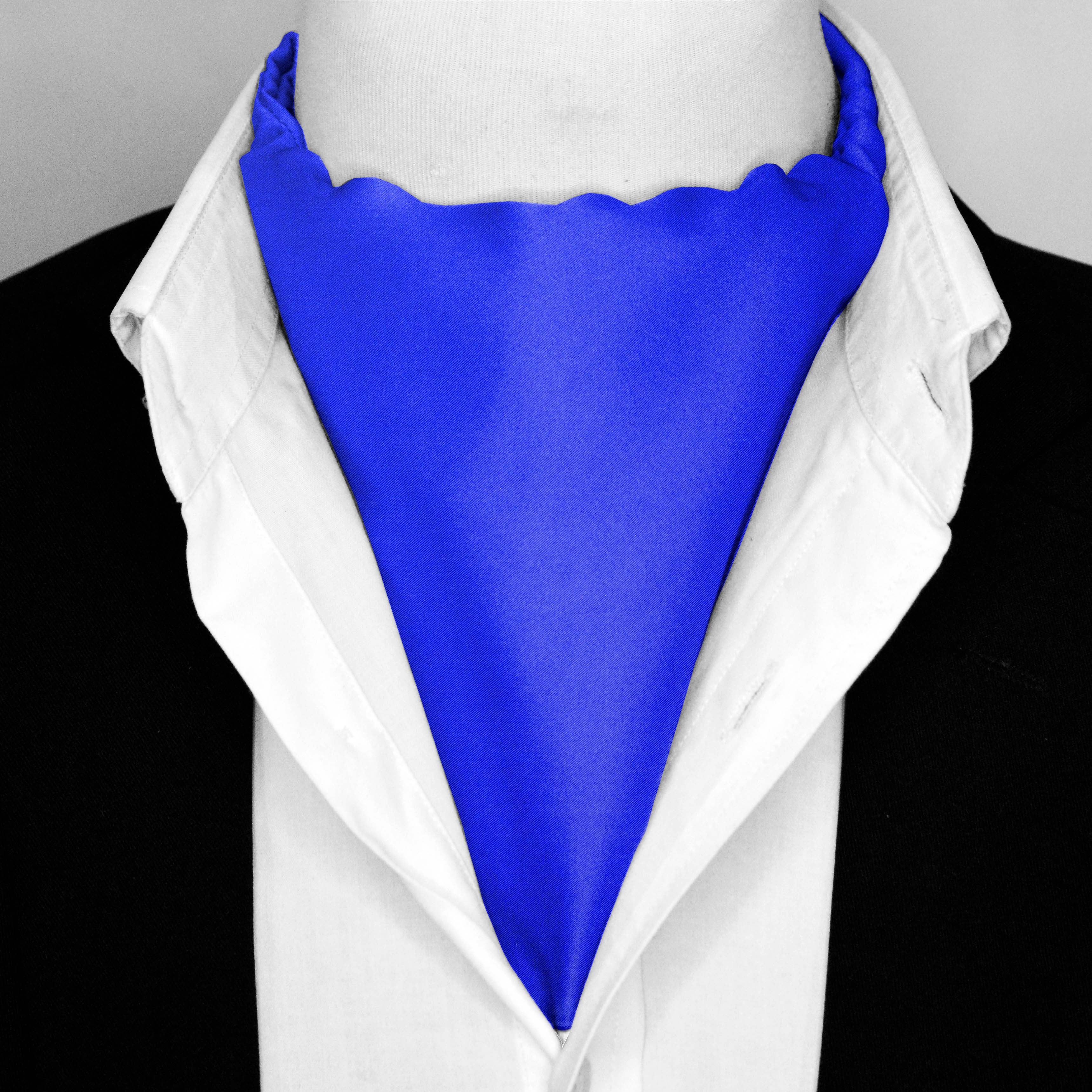 SAPPHIRE BLUE SILK ASCOT – PREMIUM COLLECTION