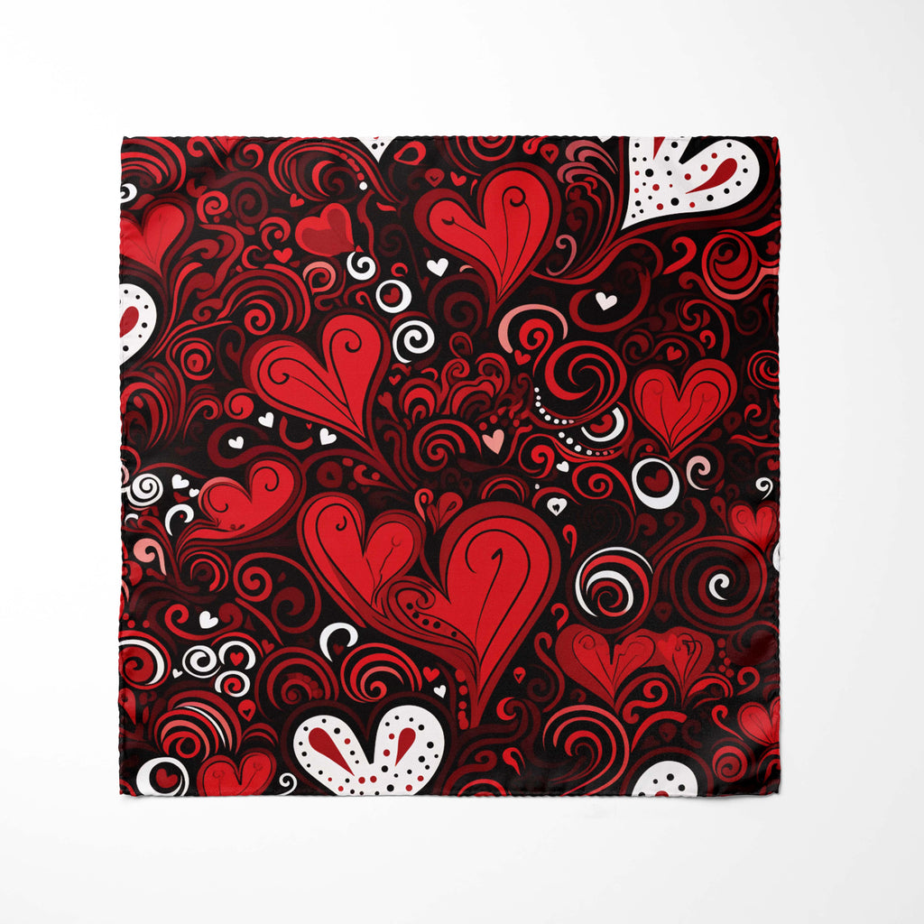 KISSES HUGS SILK POCKET SQUARE - VALENTINE DAY COLLECTION