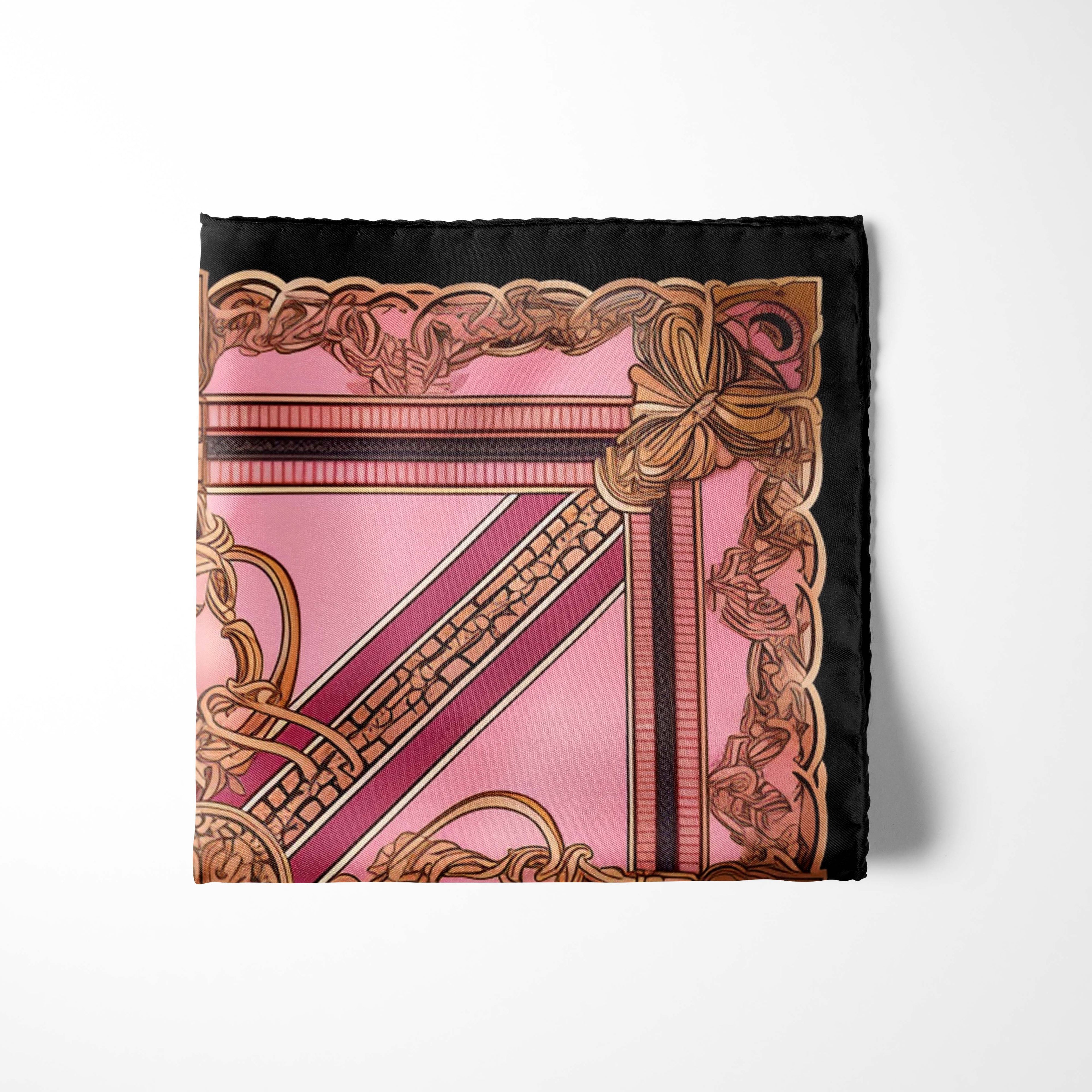 GEOMATRIC PATTERN SILK POCKET SQUARE