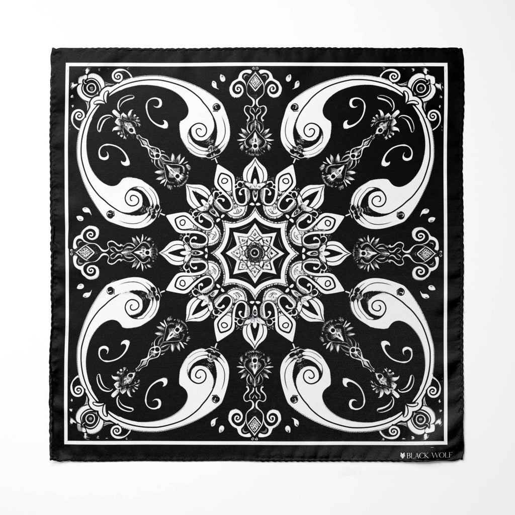BEED DESIGN SILK POCKET SQUARE