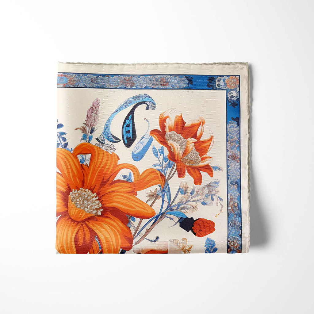 SAM WILDE SILK POCKET SQUARE