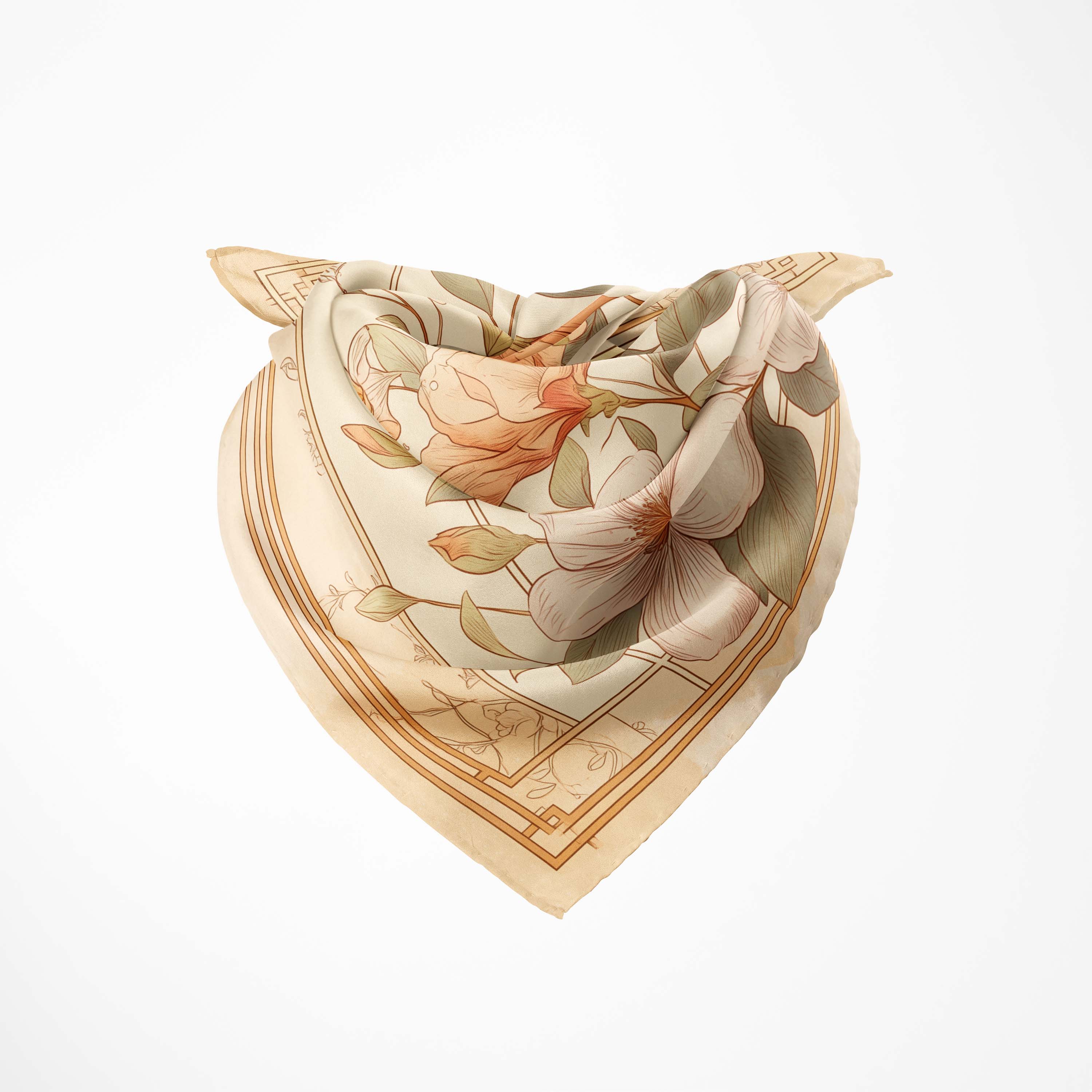 VIETNAMESE LOTUS SILK BANDANA