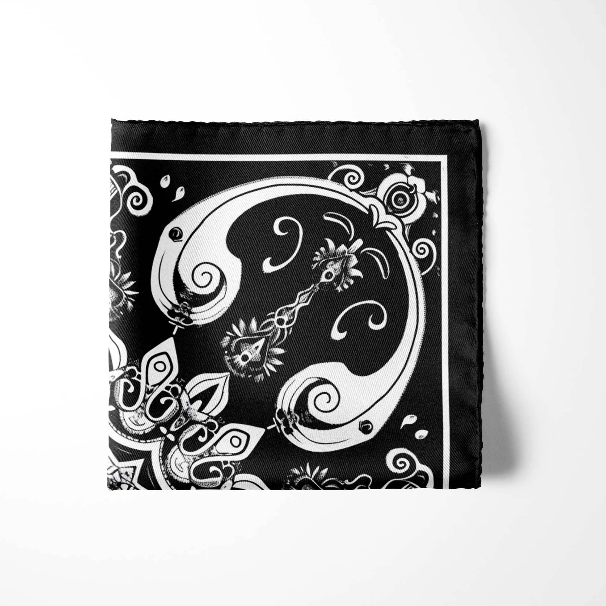 BEED DESIGN SILK POCKET SQUARE