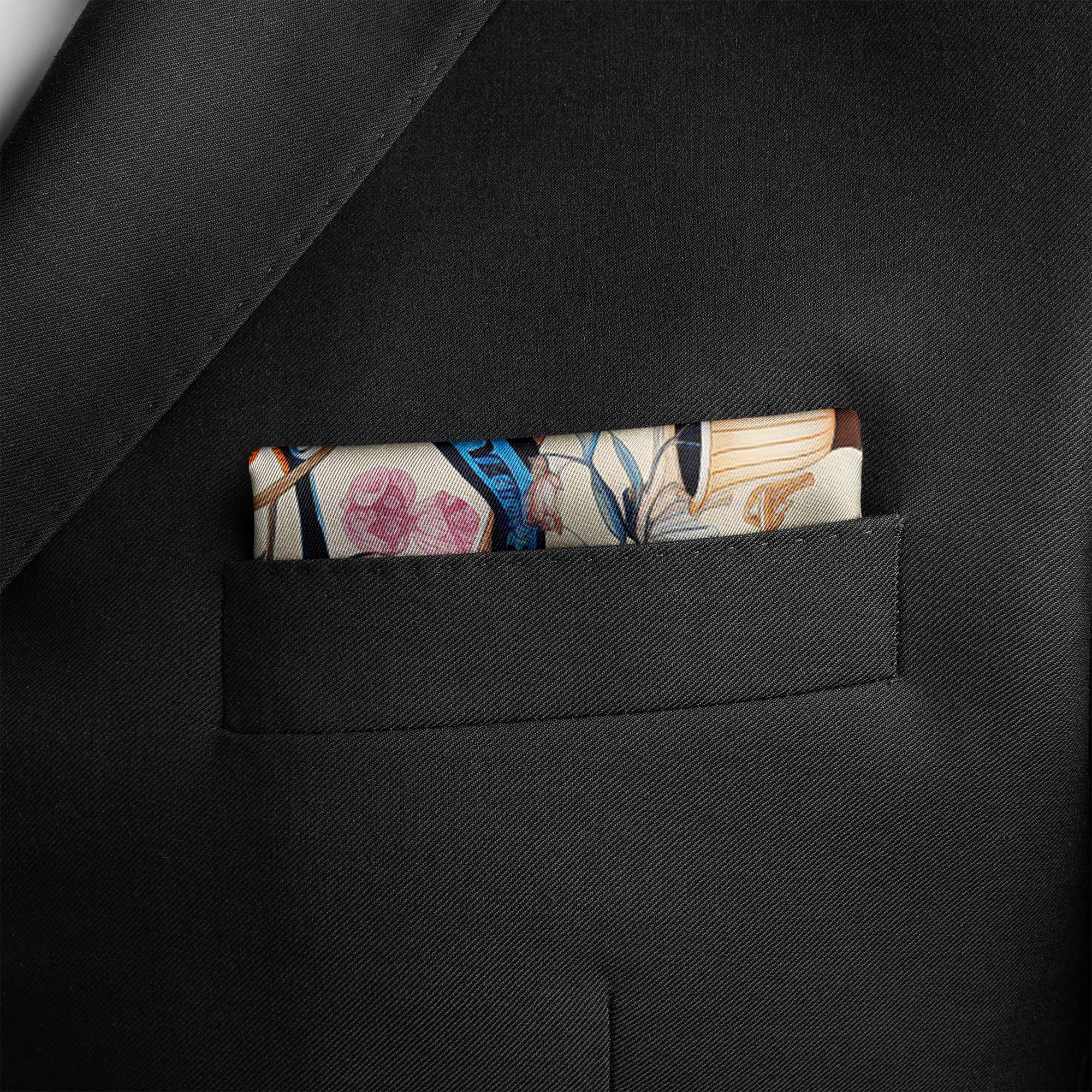 SAM WILDE SILK POCKET SQUARE