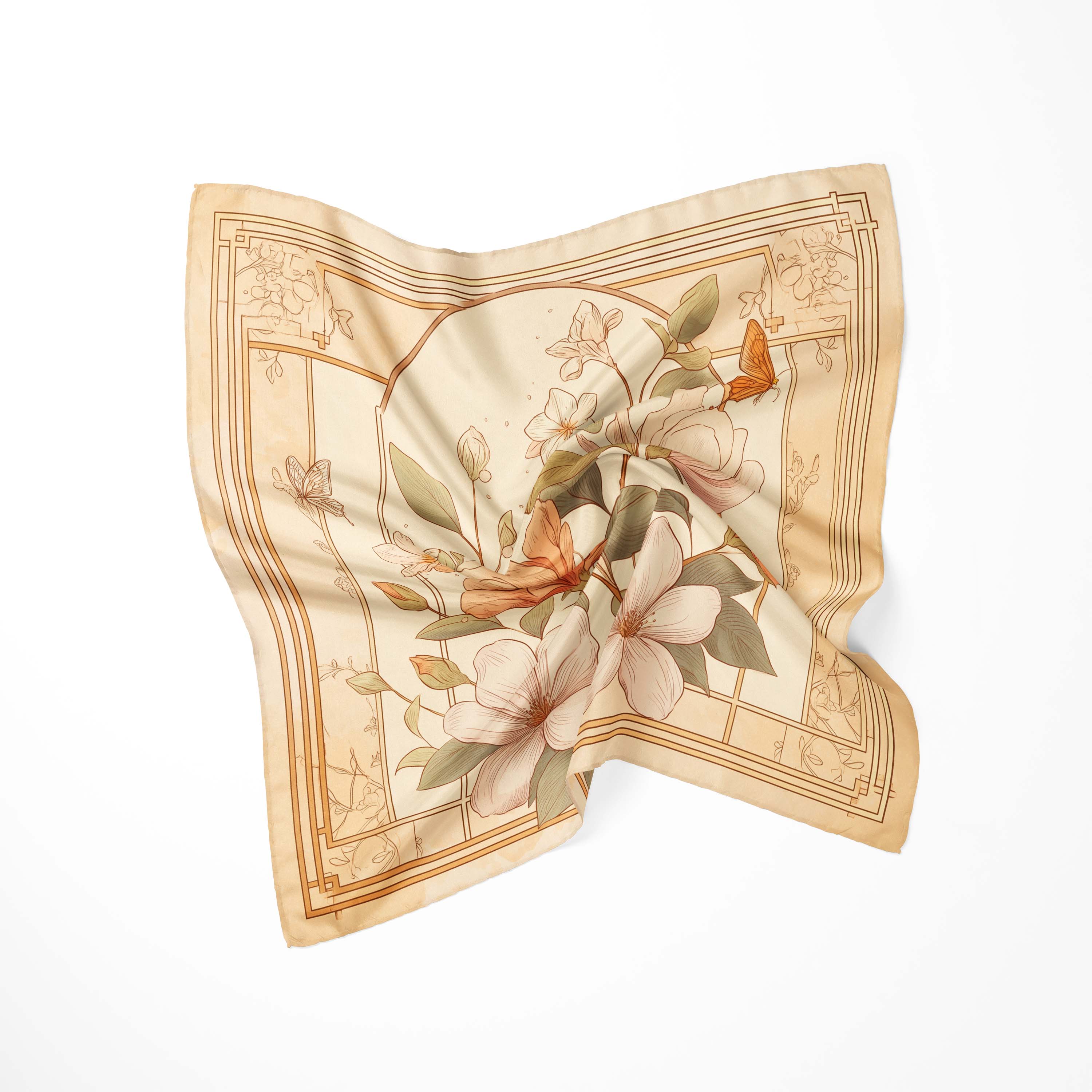 VIETNAMESE LOTUS SILK BANDANA