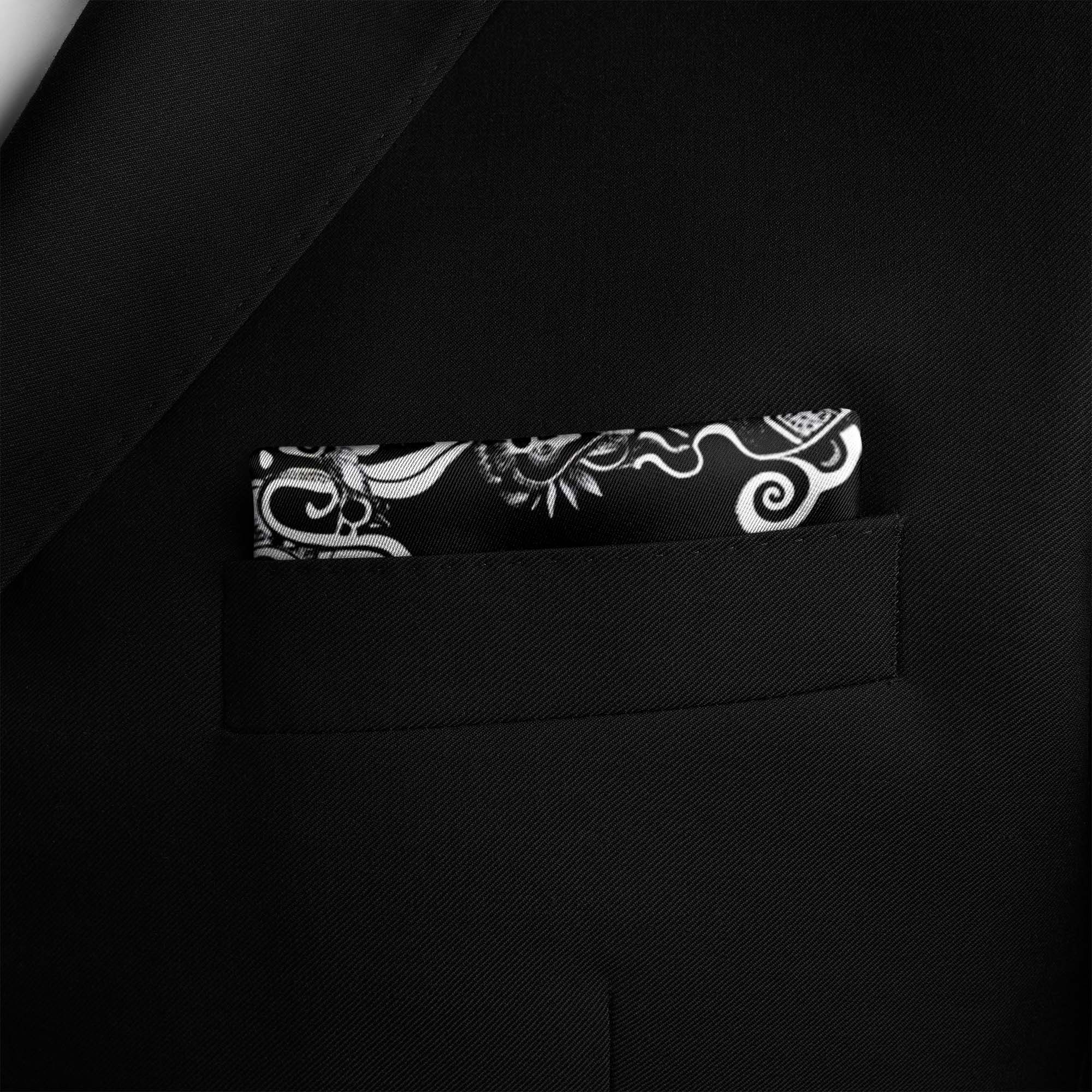 BEED DESIGN SILK POCKET SQUARE