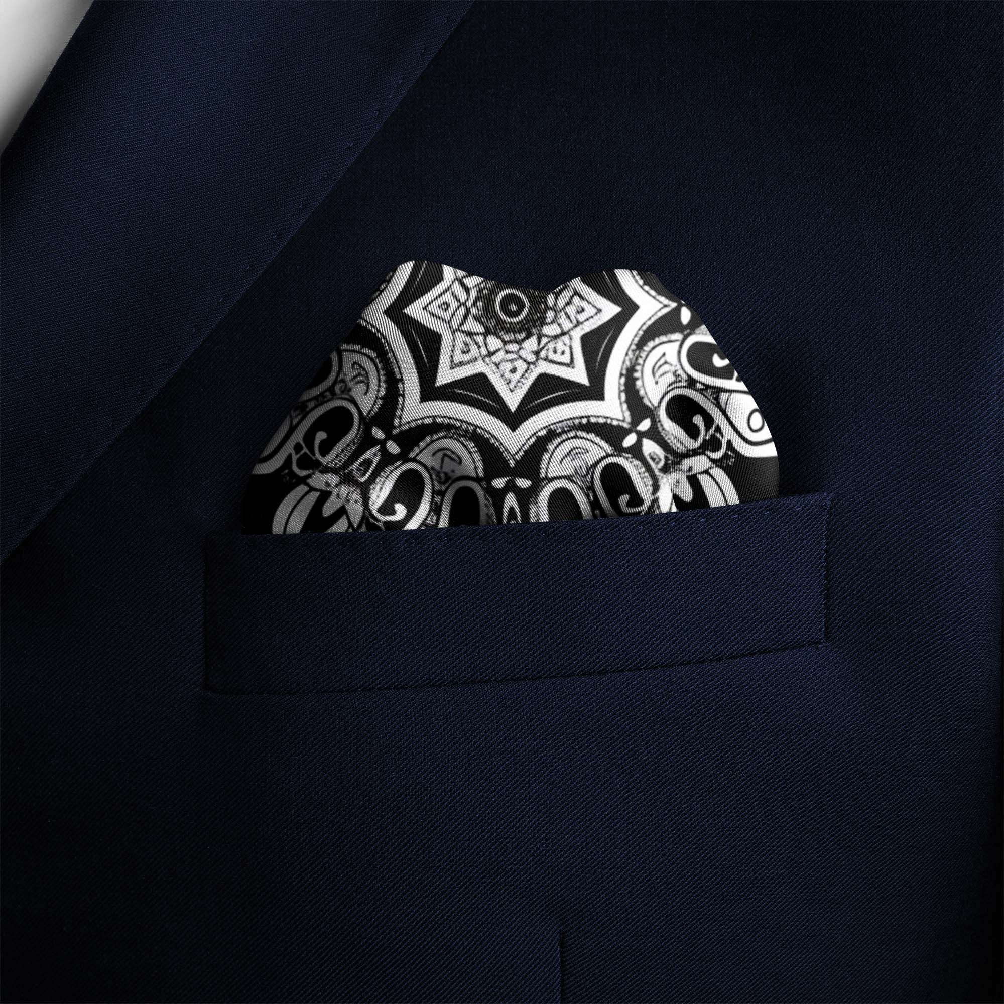 BEED DESIGN SILK POCKET SQUARE