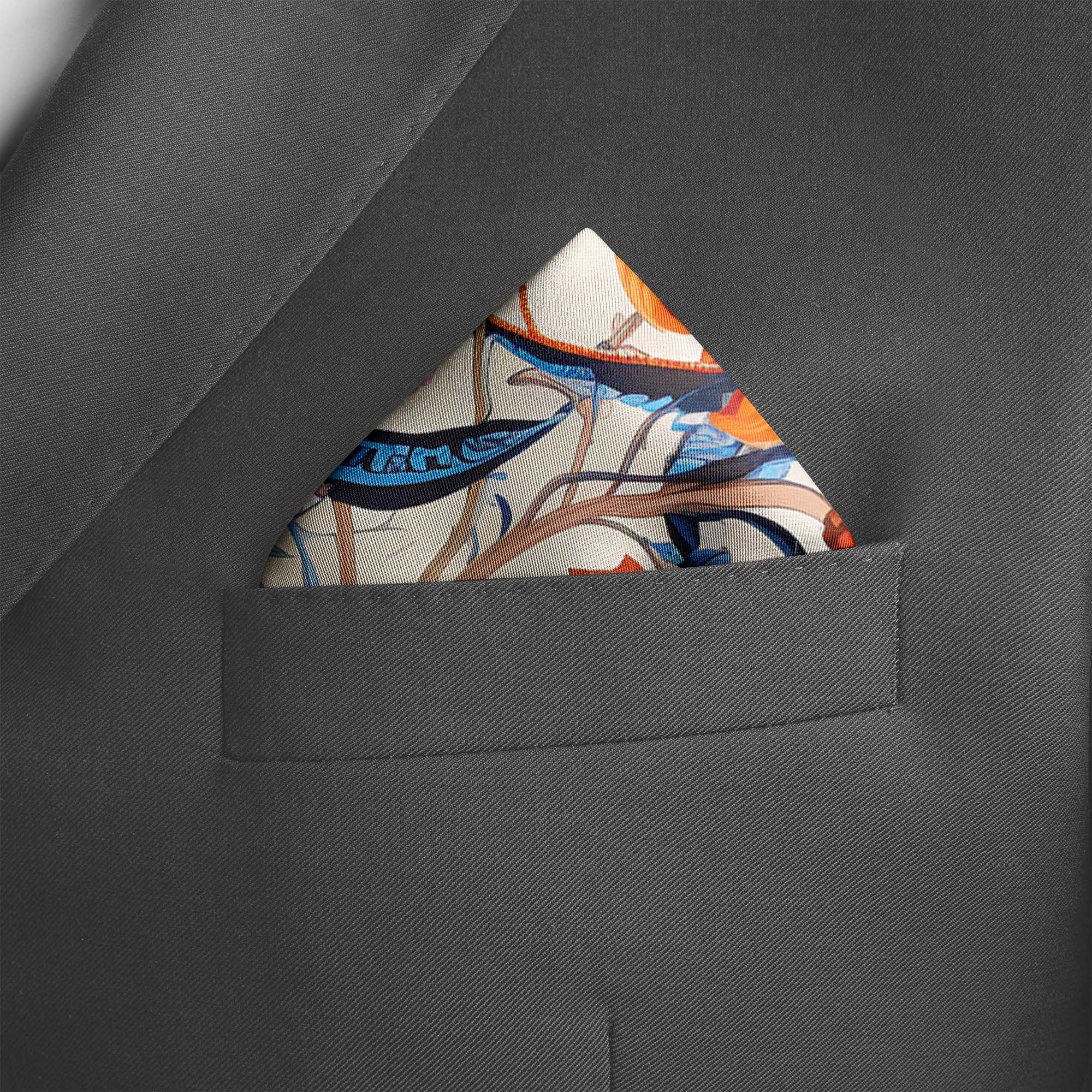 SAM WILDE SILK POCKET SQUARE