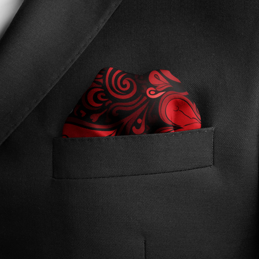 KISSES HUGS SILK POCKET SQUARE - VALENTINE DAY COLLECTION