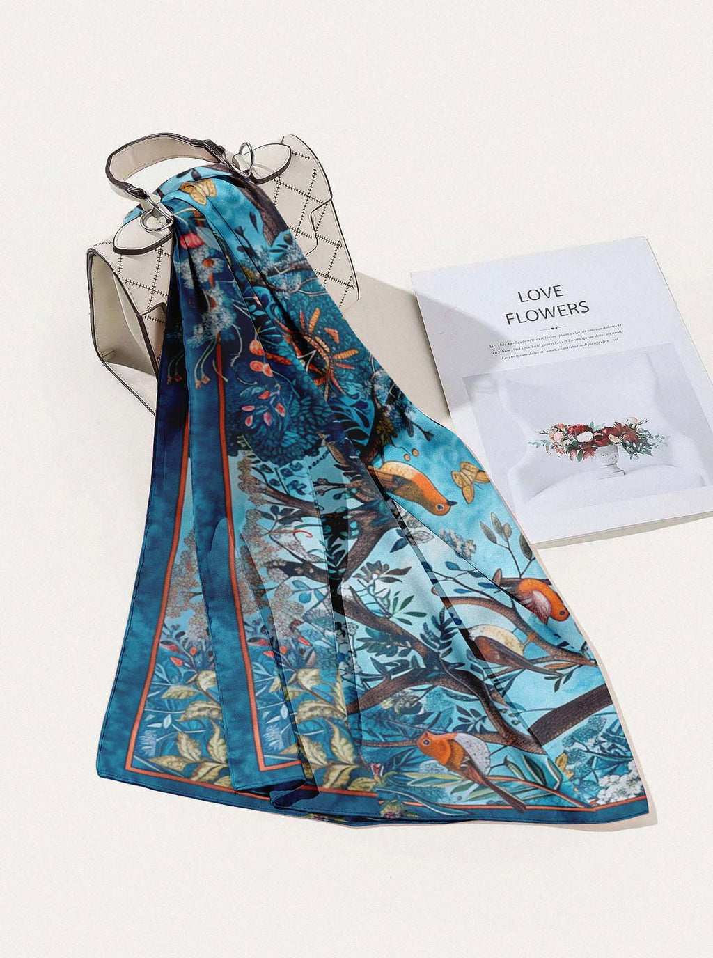 JESSIE ZHAO SILK HEAD SCARF