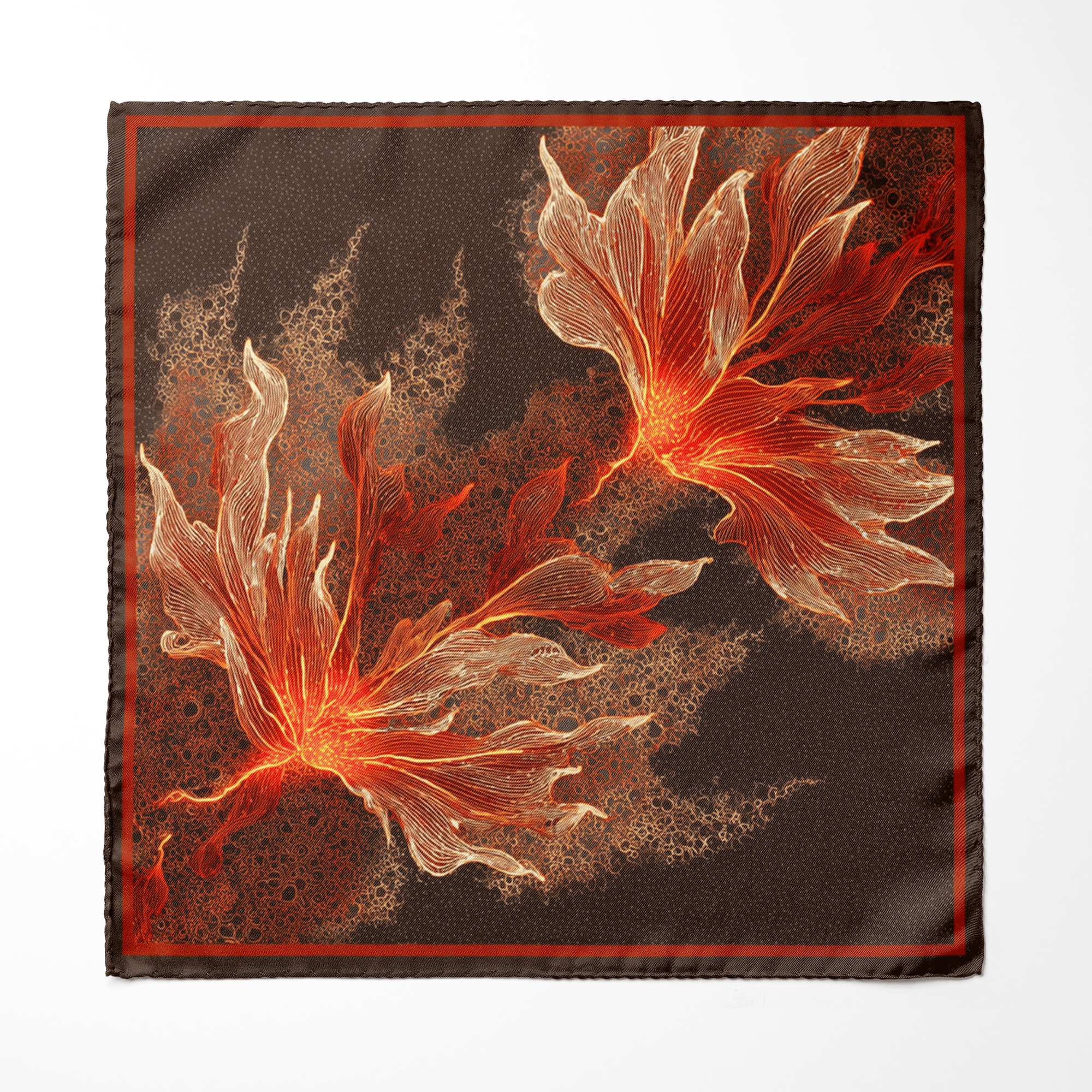 INFERNO SILK POCKET SQUARE