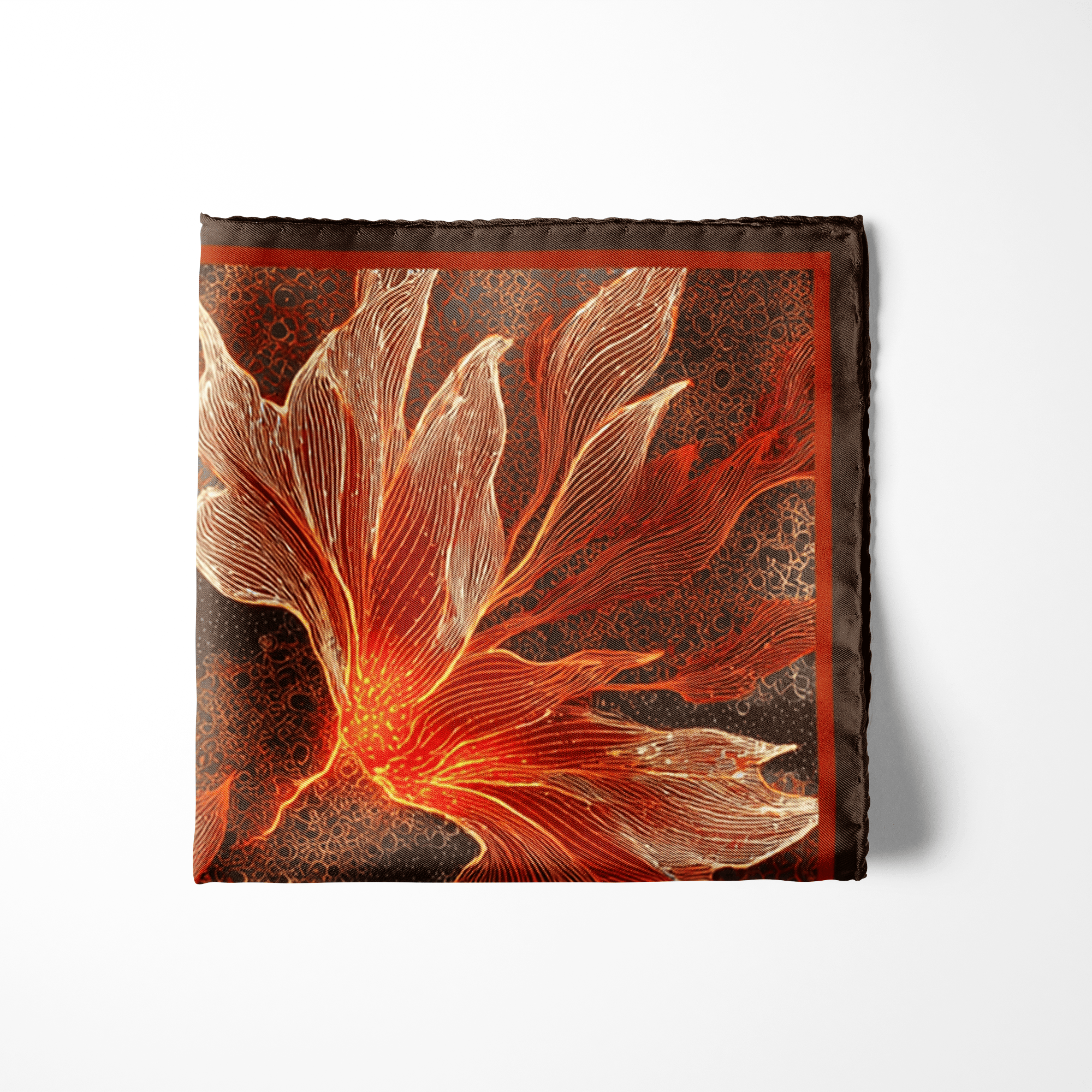 INFERNO SILK POCKET SQUARE