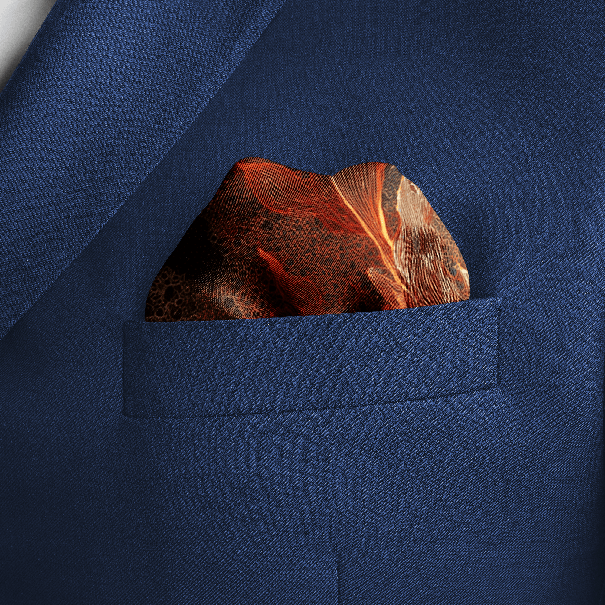 INFERNO SILK POCKET SQUARE