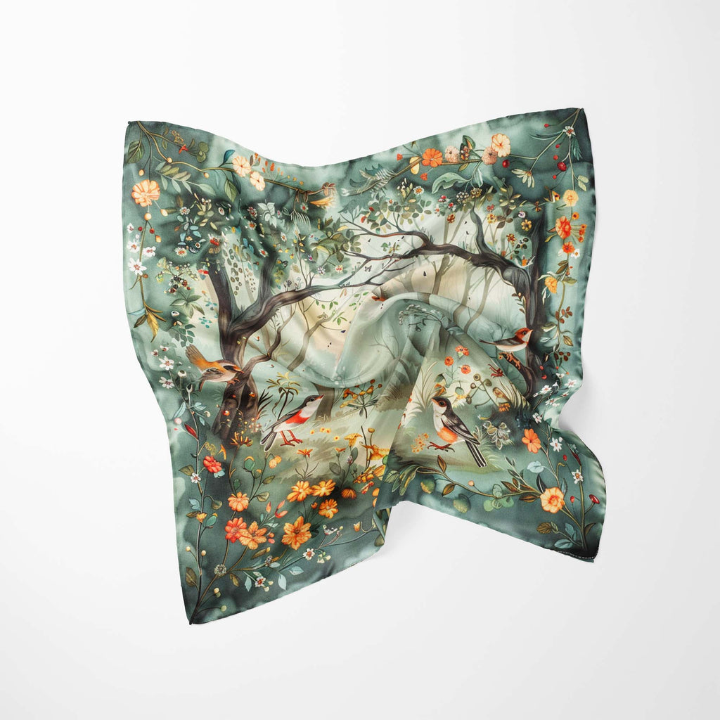 ENCHANTED FOREST SILK BANDANA
