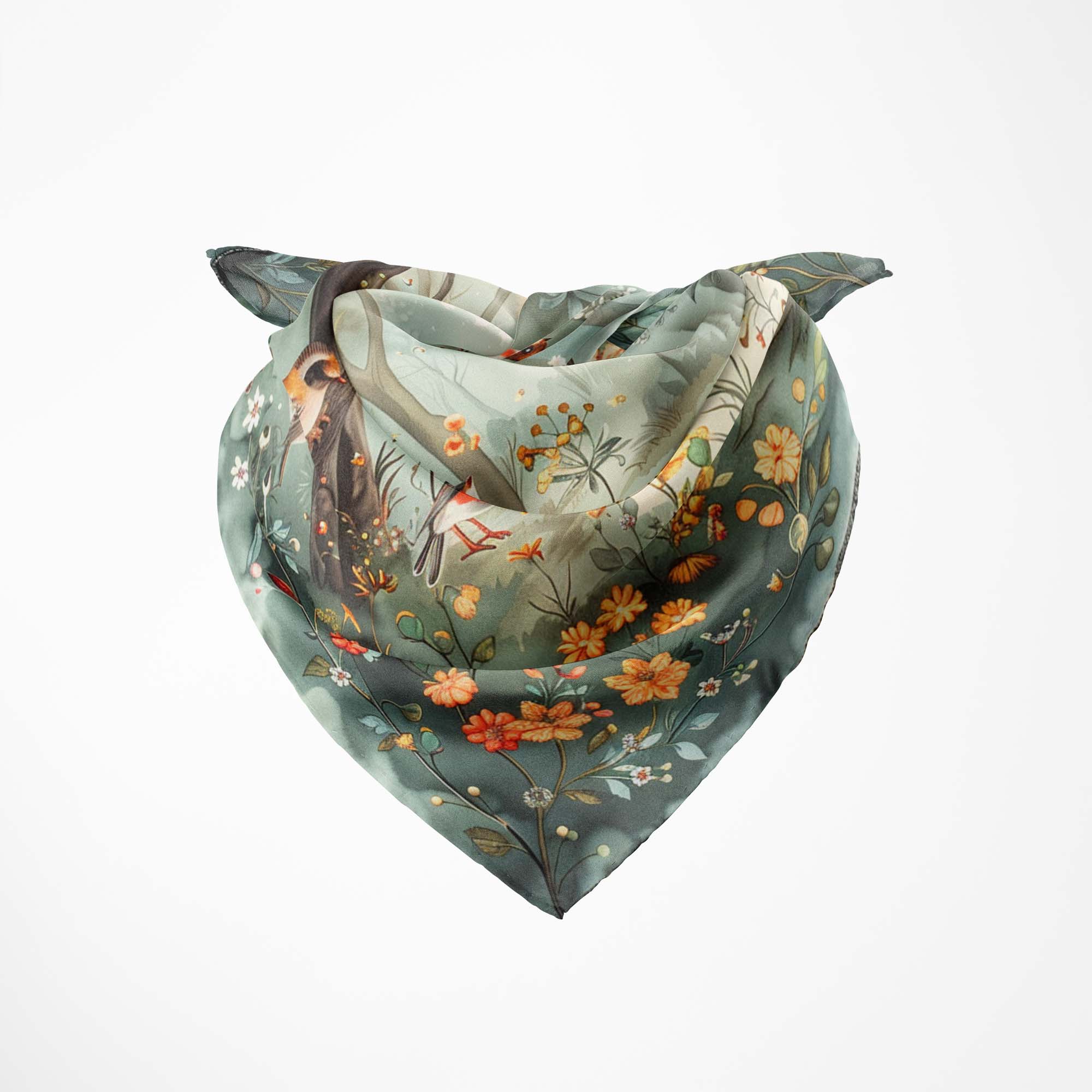 ENCHANTED FOREST SILK BANDANA