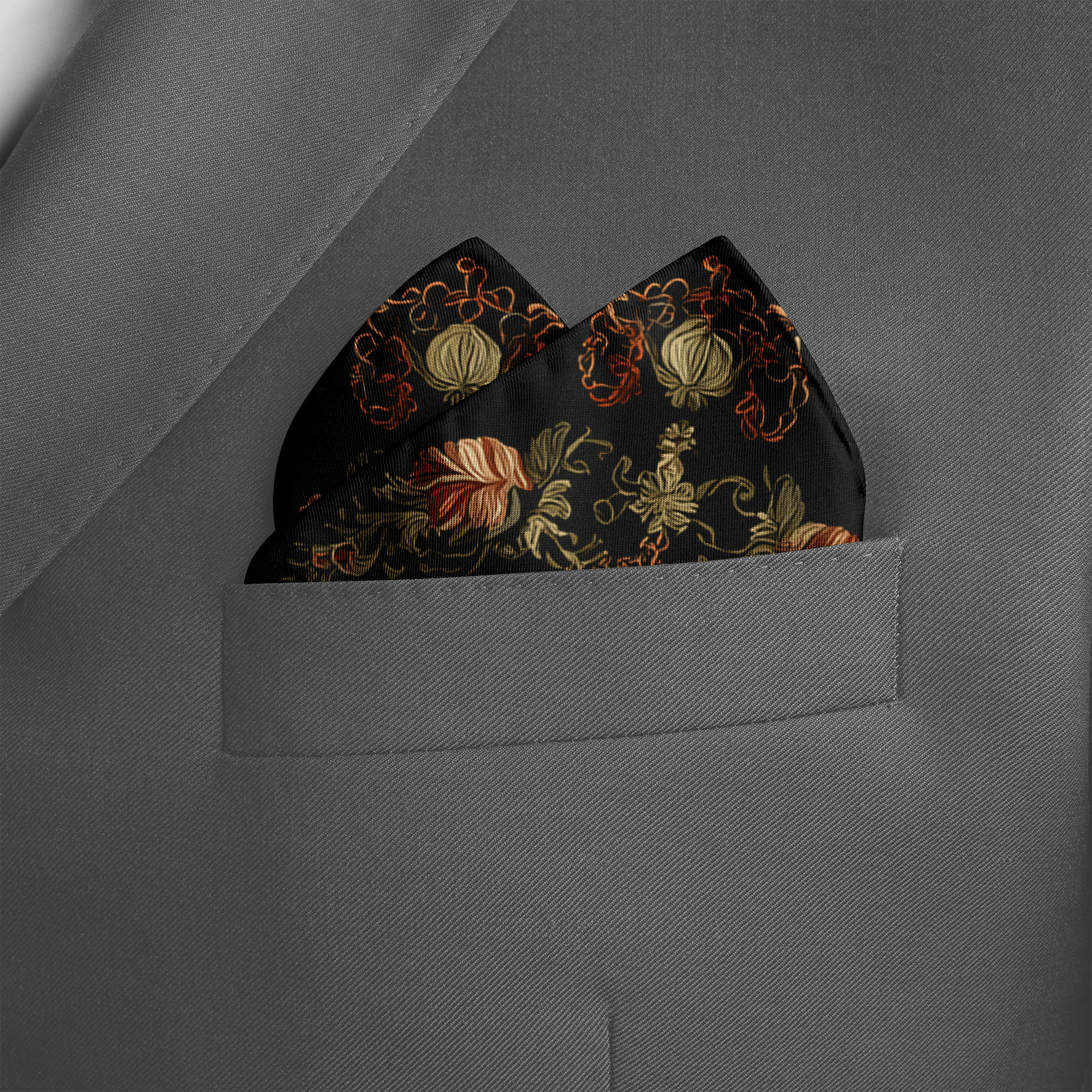ROSARIUM SILK POCKET SQUARE