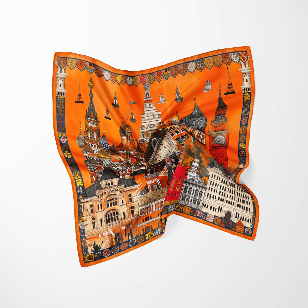 ARCHITECTURAL MOSAIC SILK BANDANA
