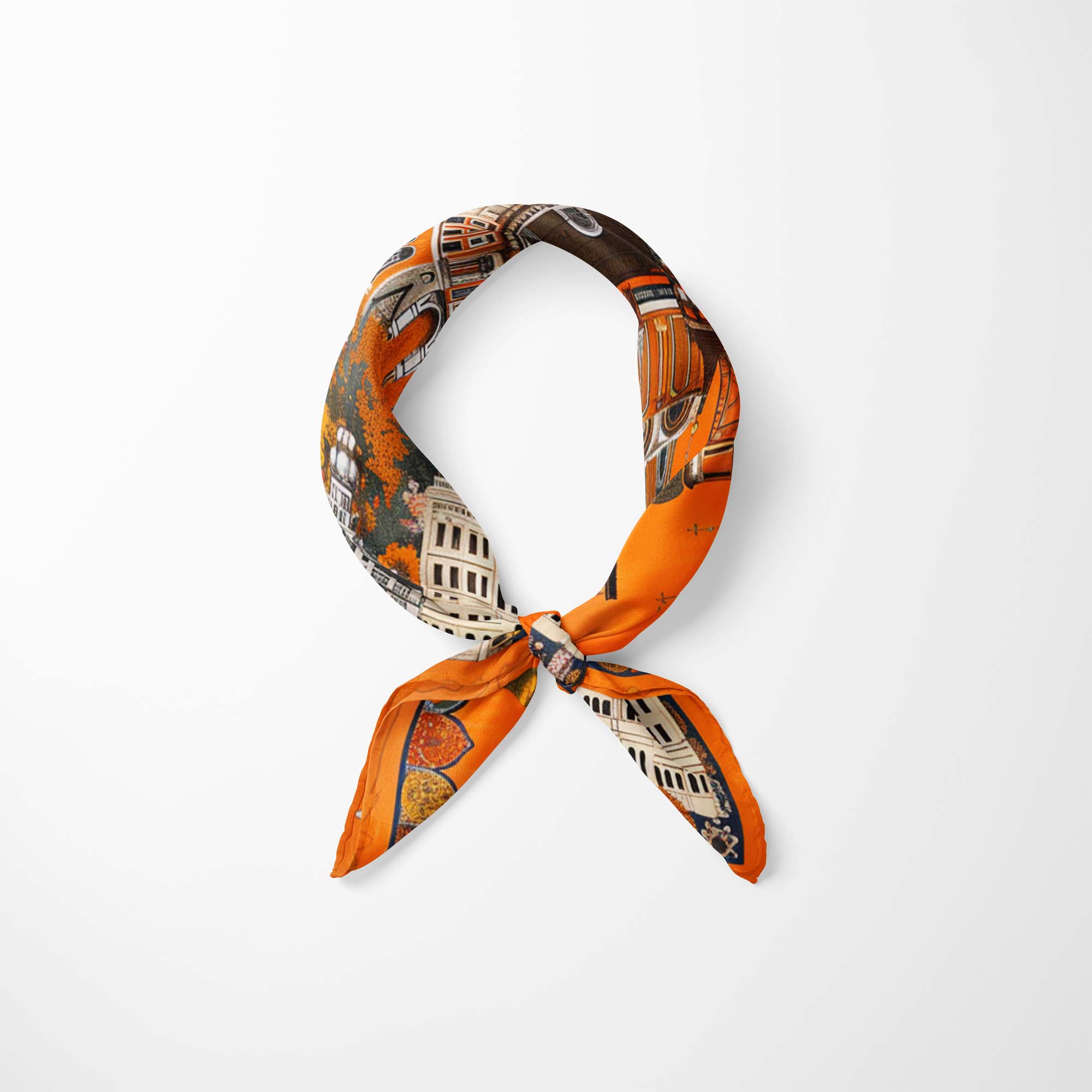 ARCHITECTURAL MOSAIC NECK SCARF