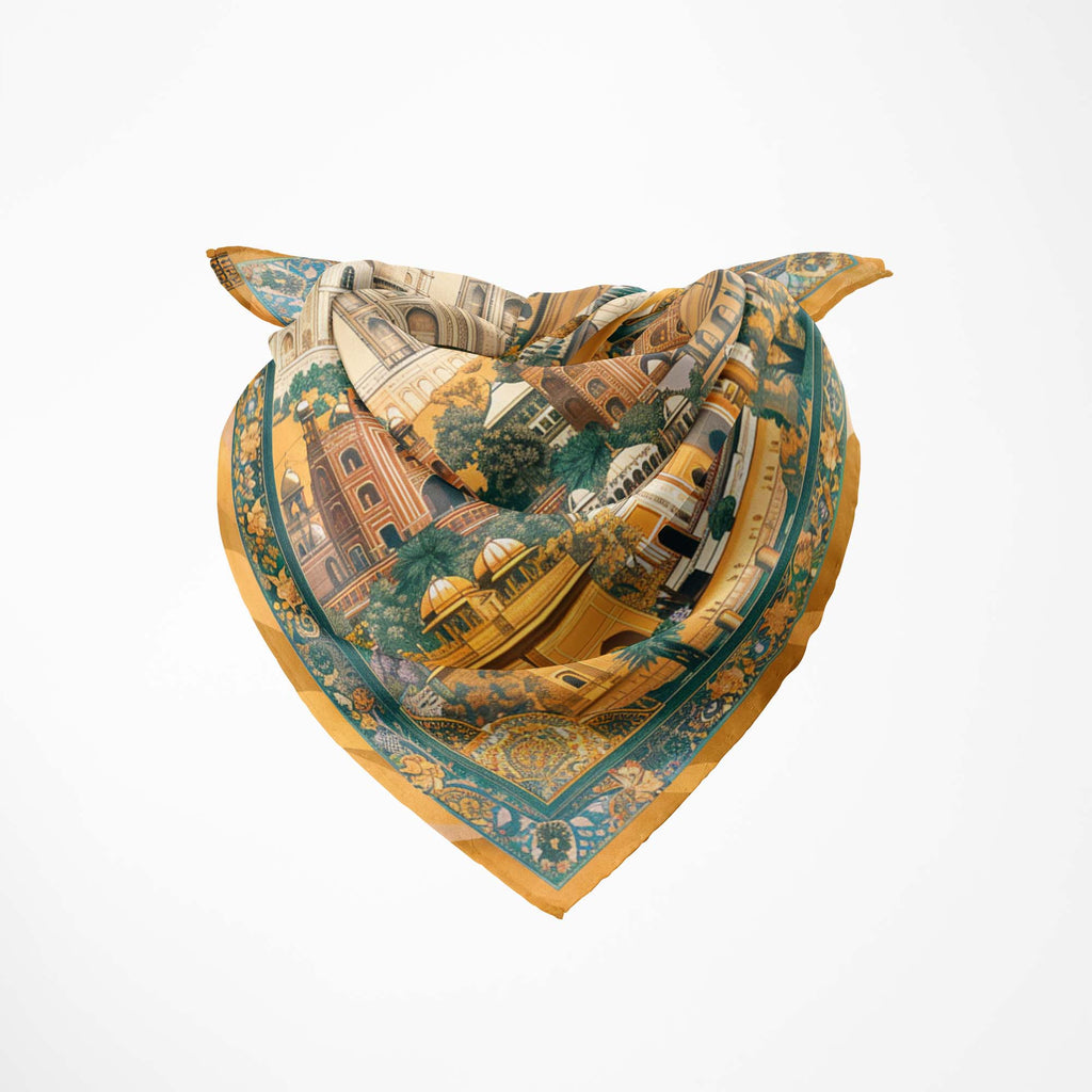 MUGHAL HERITAGE GARDEN SILK BANDANA