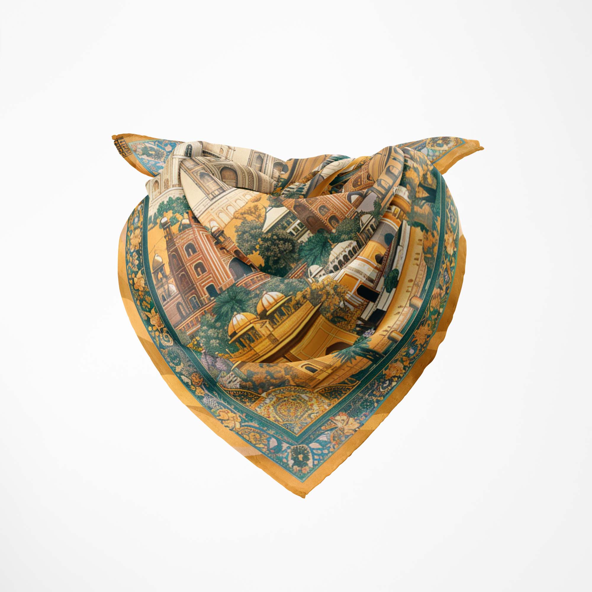 MUGHAL HERITAGE GARDEN SILK BANDANA