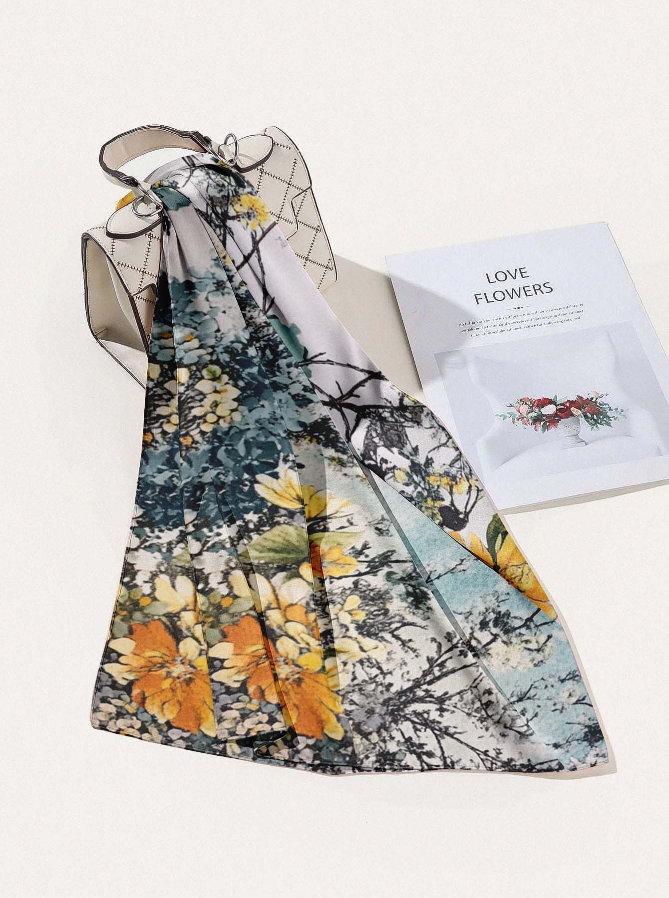 WHISPERS OF SPRING SILK HEAD SCARF