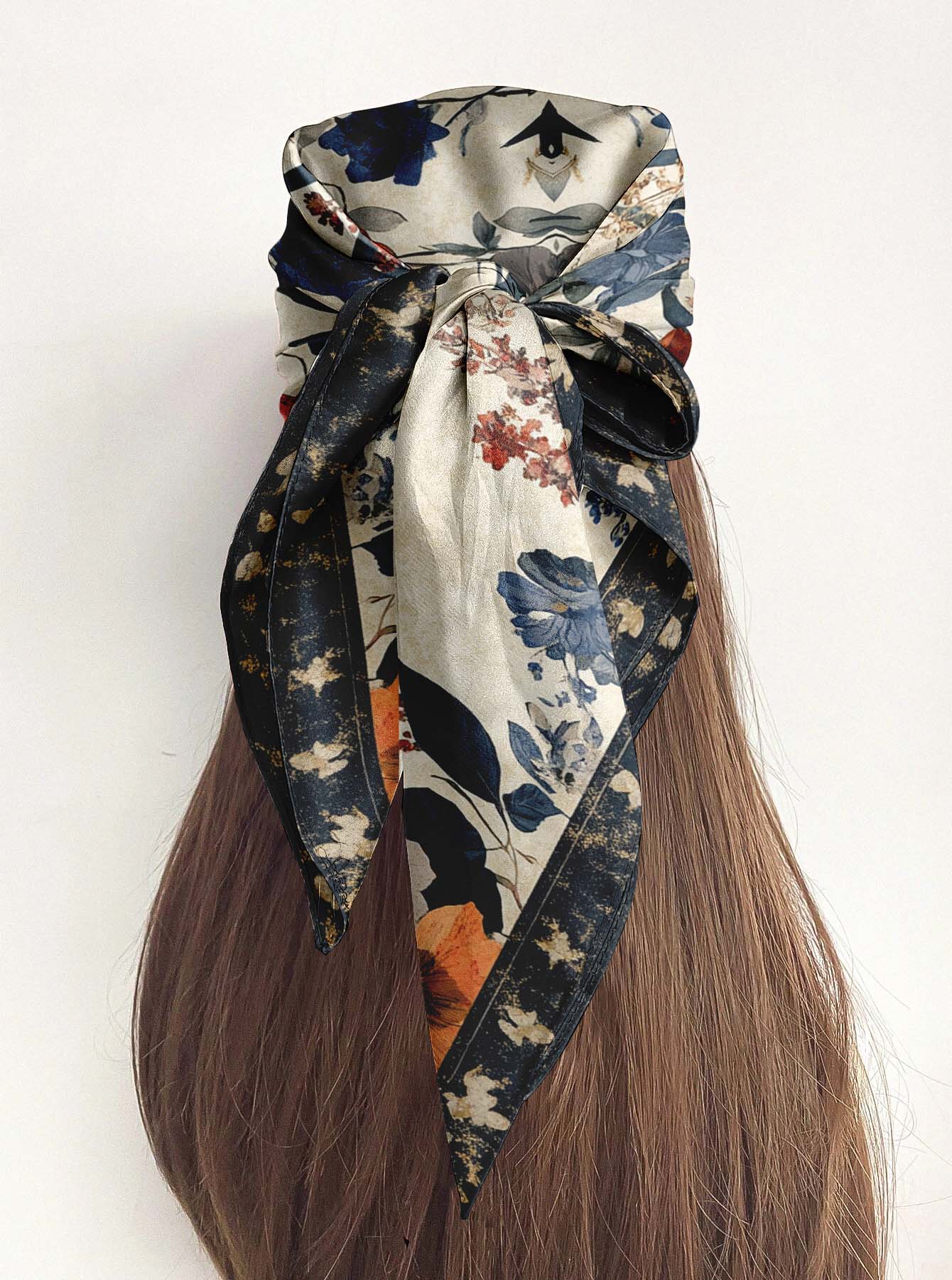 A HARMONIOUS SILK HEAD SCARF