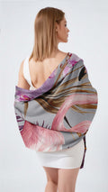 TROPICAL BLUSH HARMONY  SILK LONG LADIES SCARF