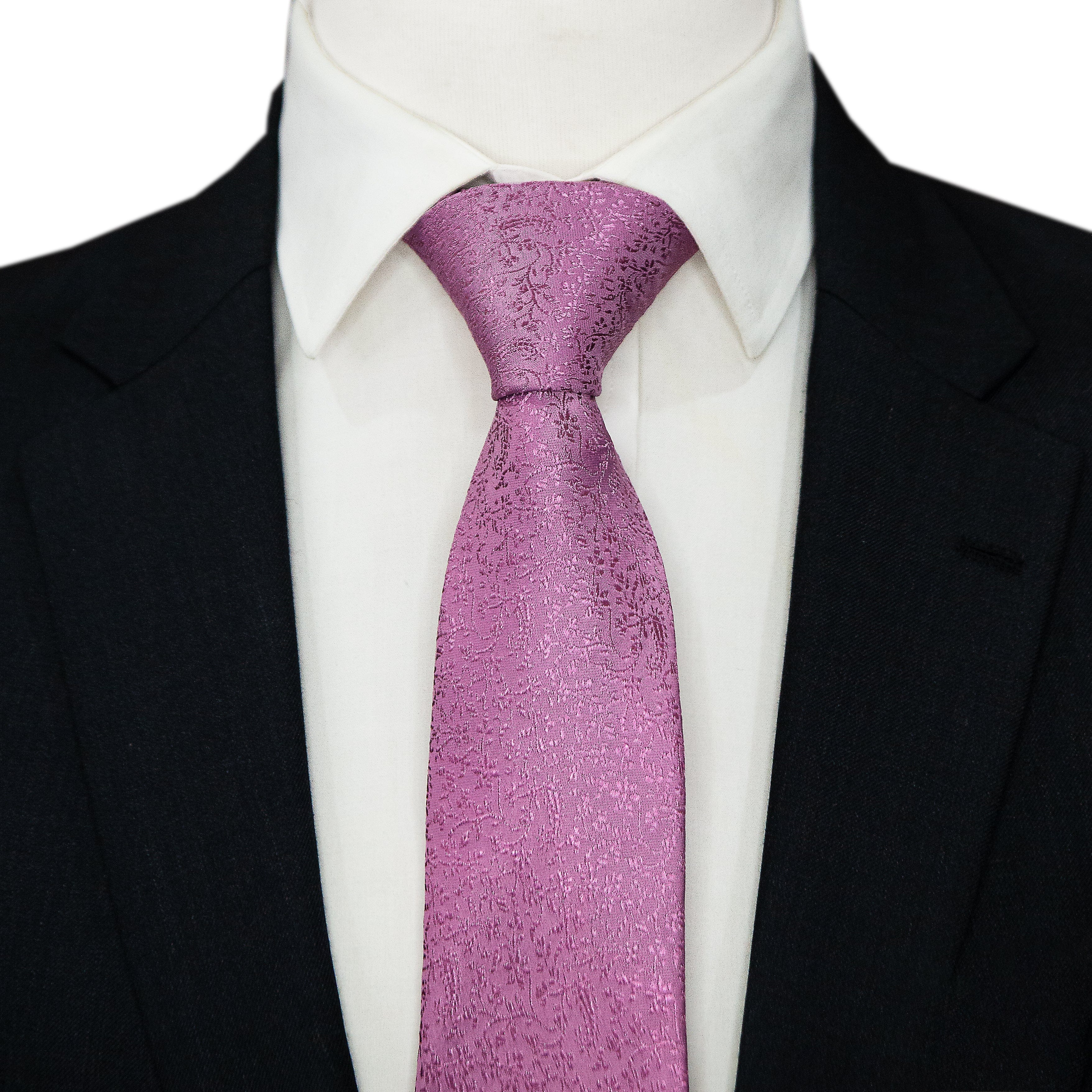 PINK PAISLEY SELF PRINTED TIE
