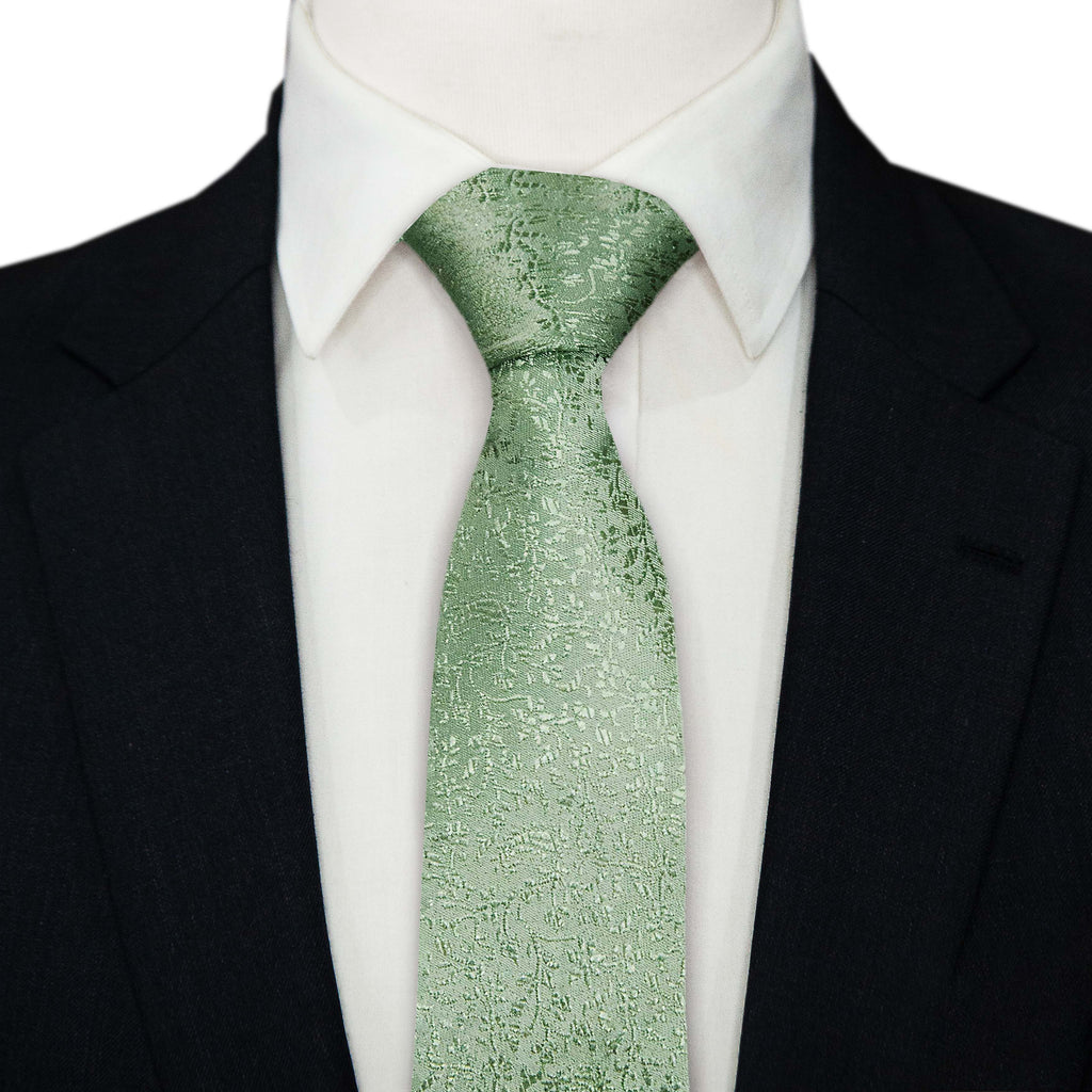 CYPESS GREEN PAISLEY TEXTURE TIE