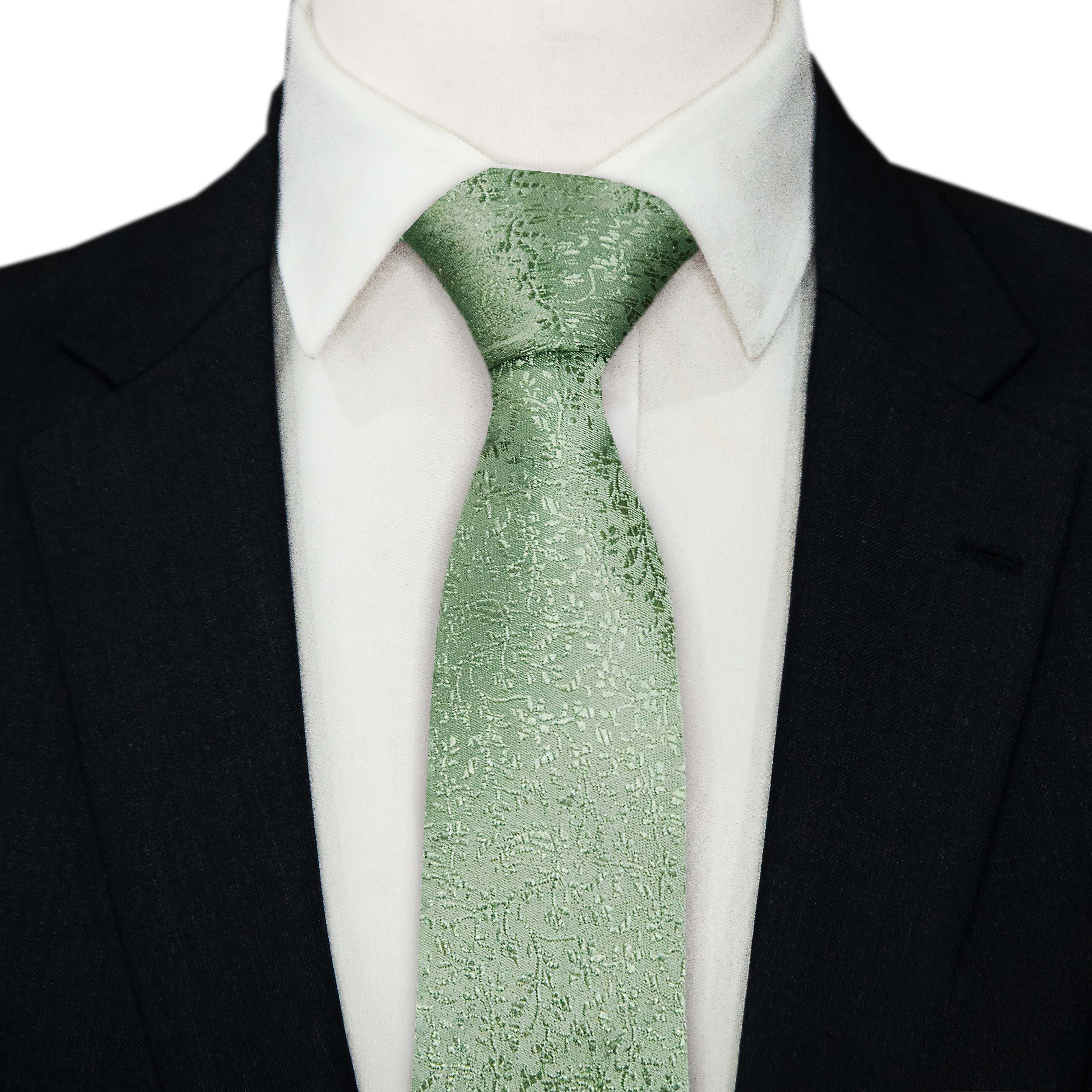 CYPESS GREEN PAISLEY TEXTURE TIE