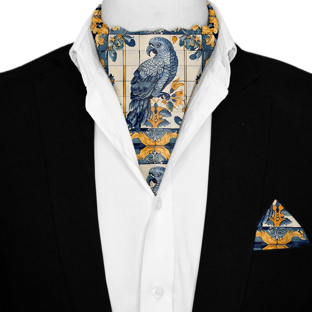 ALELUIA SILK ASCOT AND POCKET SQUARE SET – PREMIUM COLLECTION