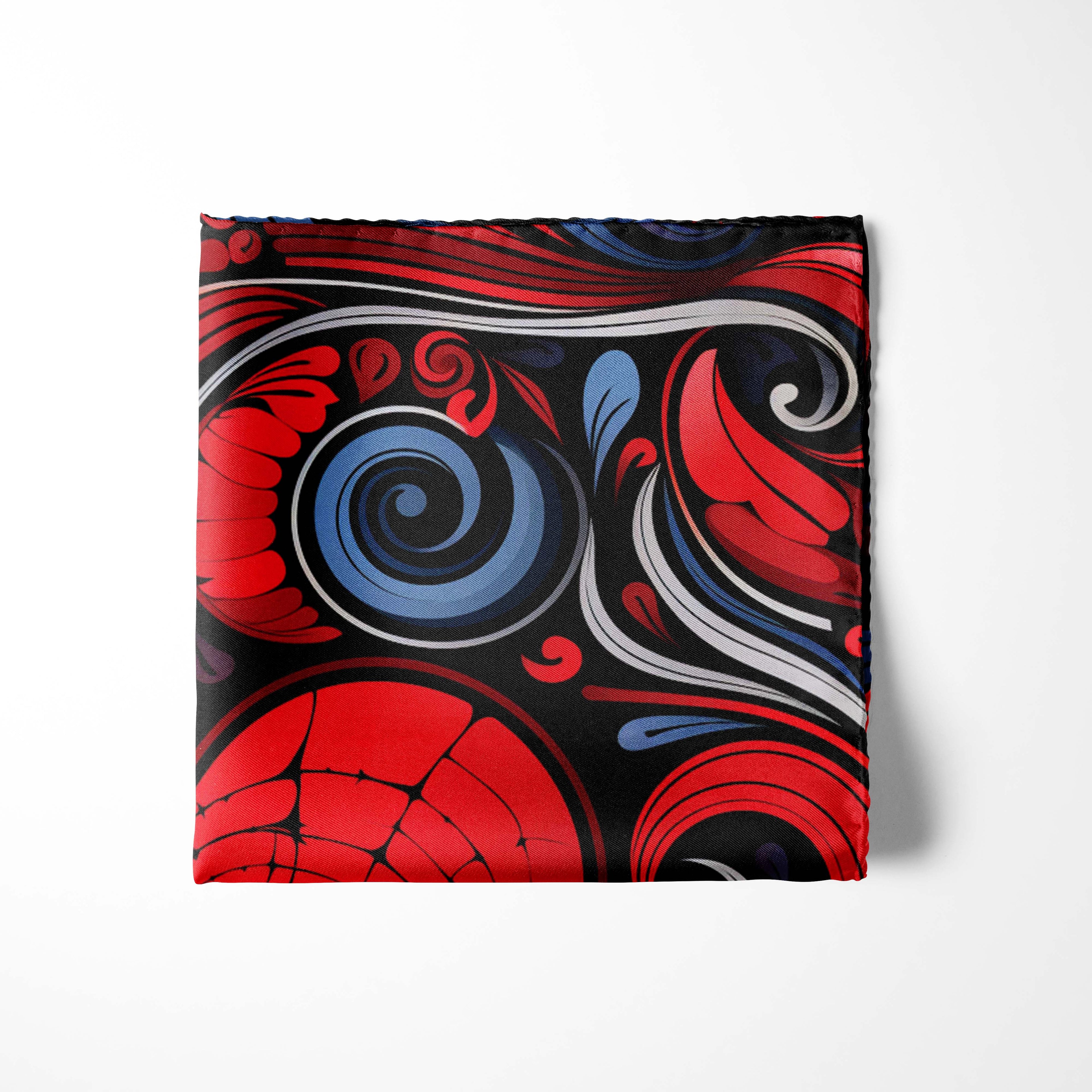 LOVE HEARTS SILK POCKET SQUARE - VALENTINE DAY COLLECTION