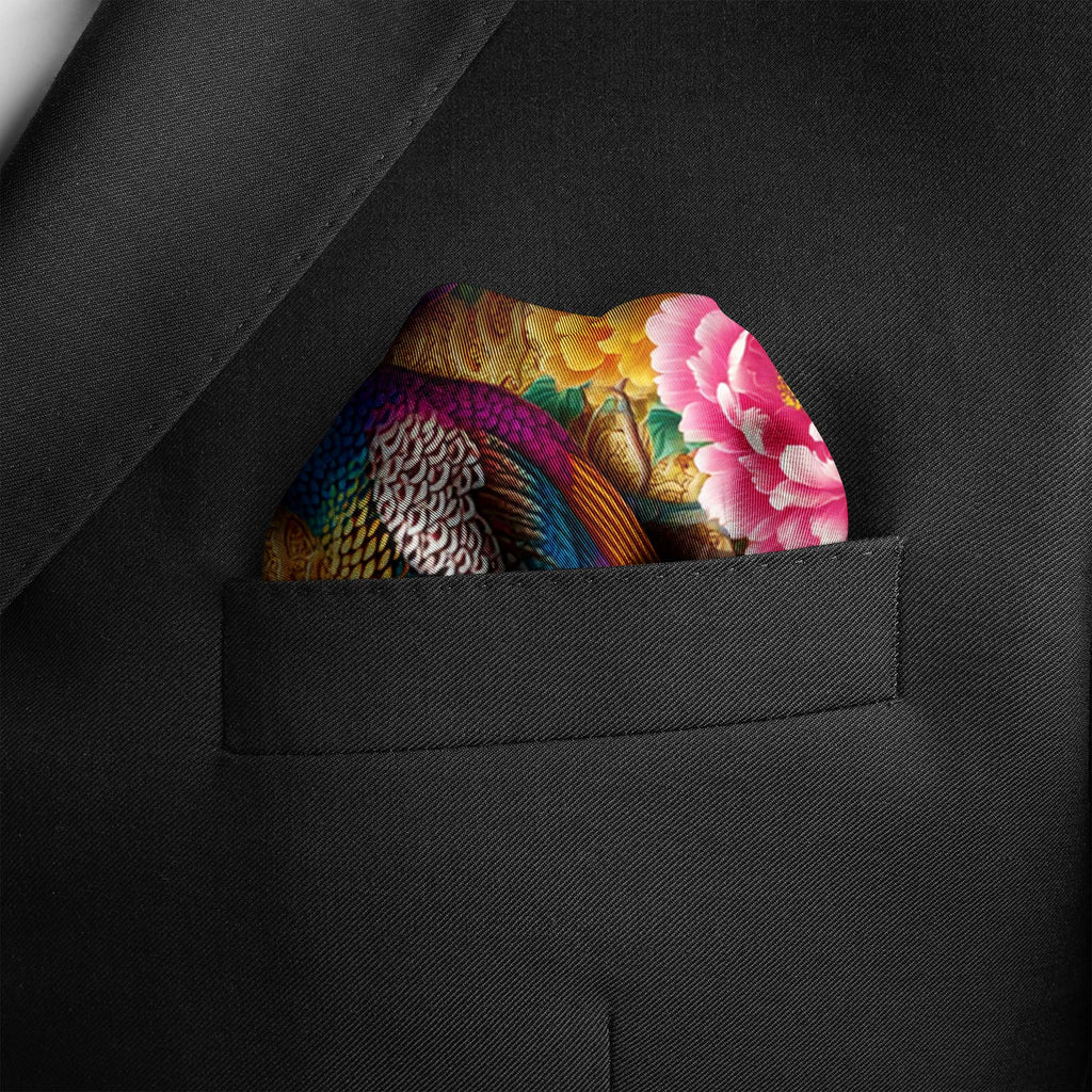 COSMIC AZURE SILK POCKET SQUARE